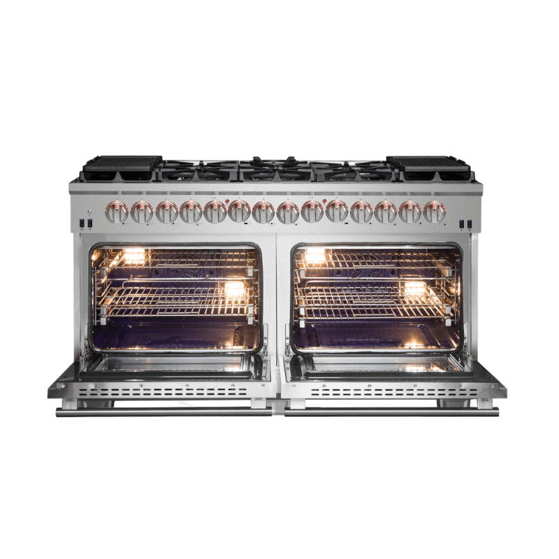 FORNO Capriasca 60" Freestanding Dual Fuel Range