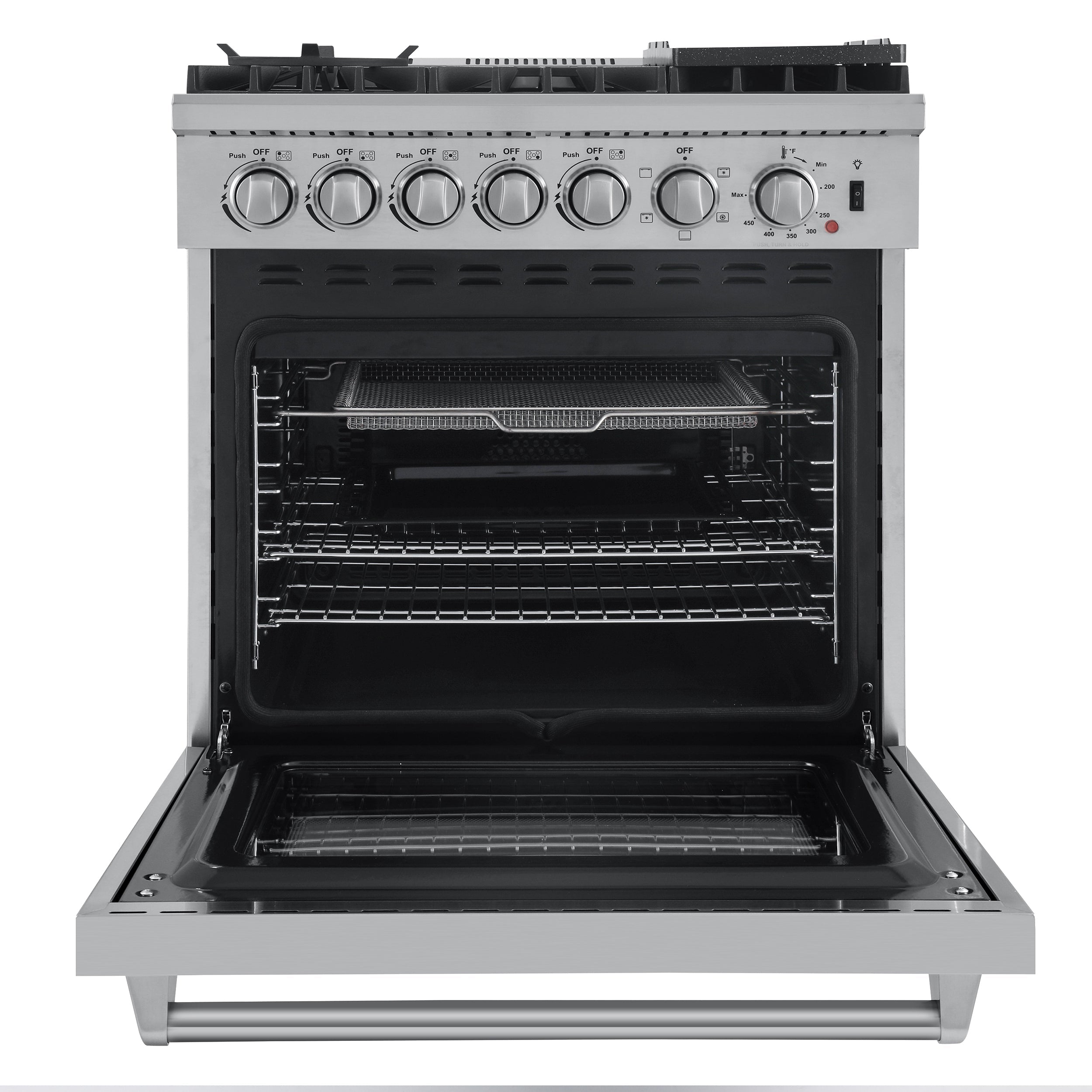 FORNO Lazio 30" 4.32 cu. ft. Dual Fuel Range with 5 Italian Burners in Stainless Steel