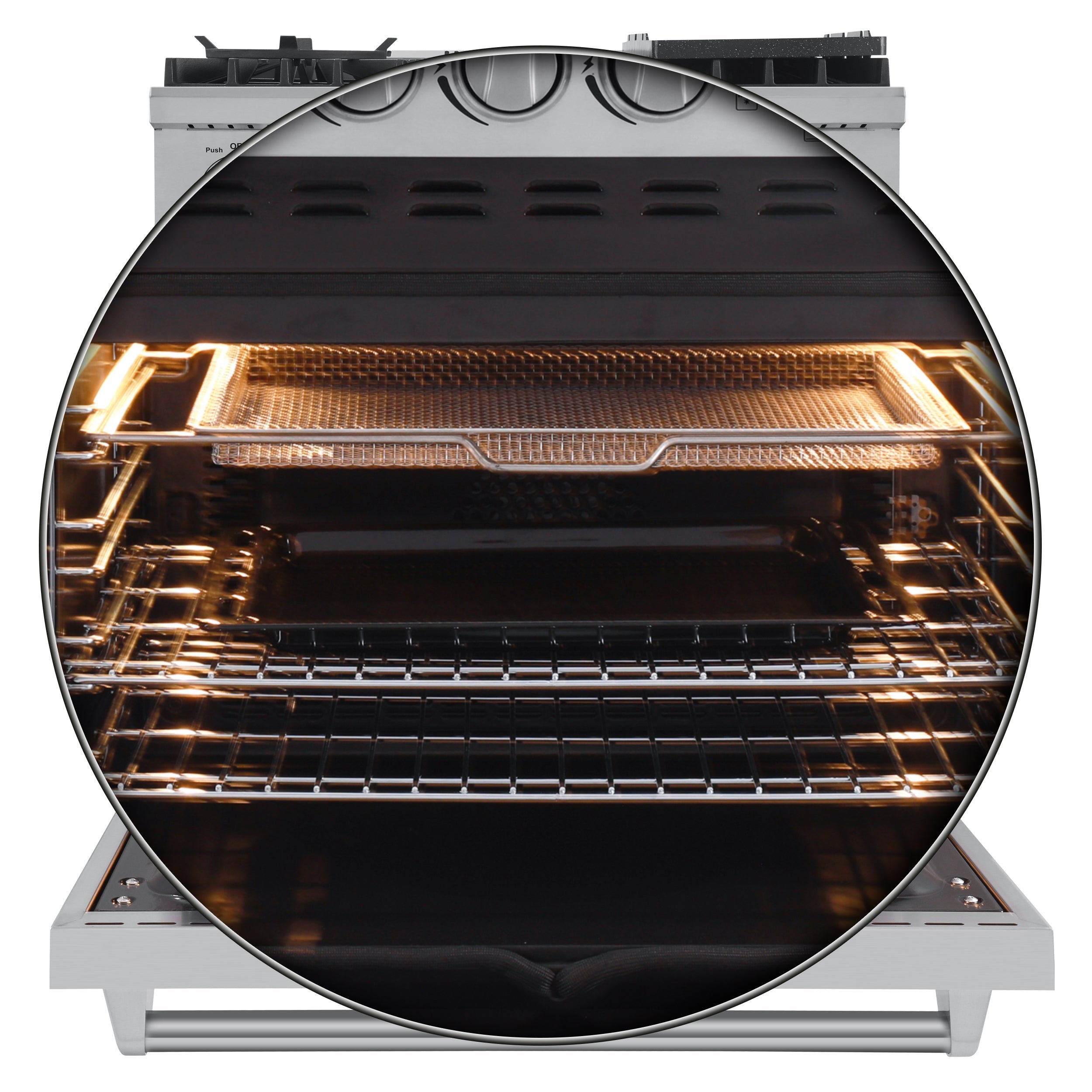 FORNO Lazio 30" 4.32 cu. ft. Dual Fuel Range with 5 Italian Burners in Stainless Steel