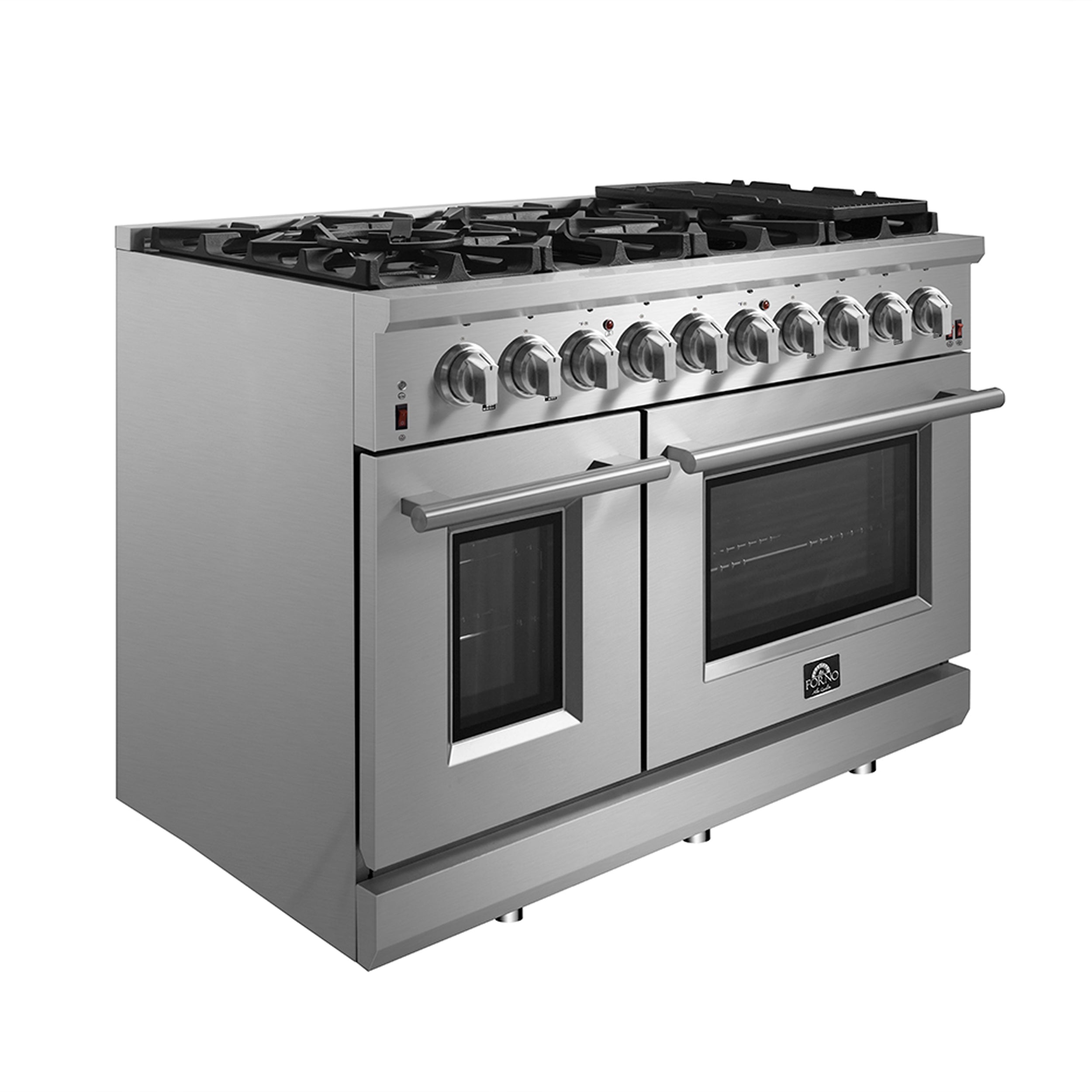 FORNO Massimo 48″ 6.58 cu. ft. Freestanding Gas Range with 8 Burners