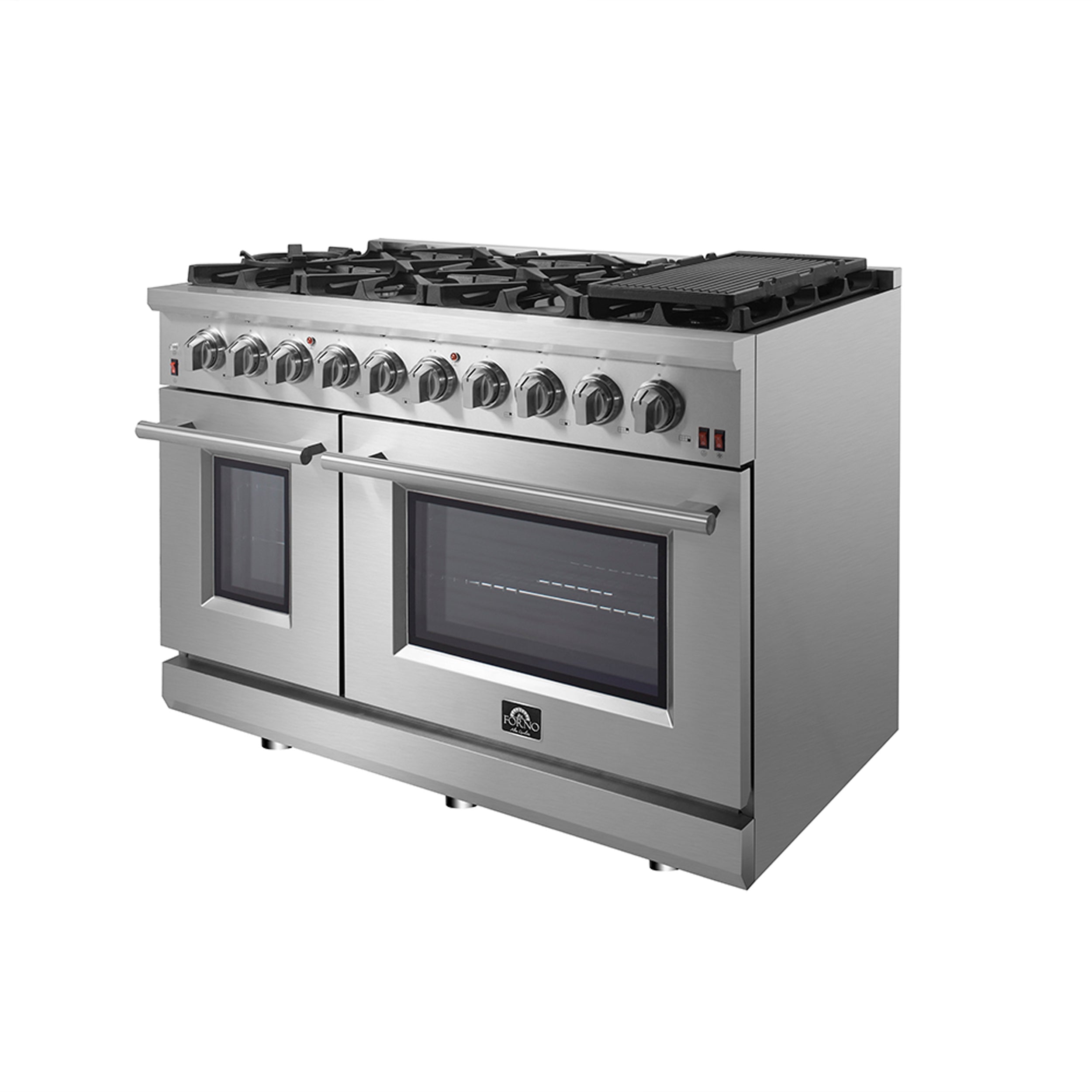 FORNO Massimo 48″ 6.58 cu. ft. Freestanding Gas Range with 8 Burners