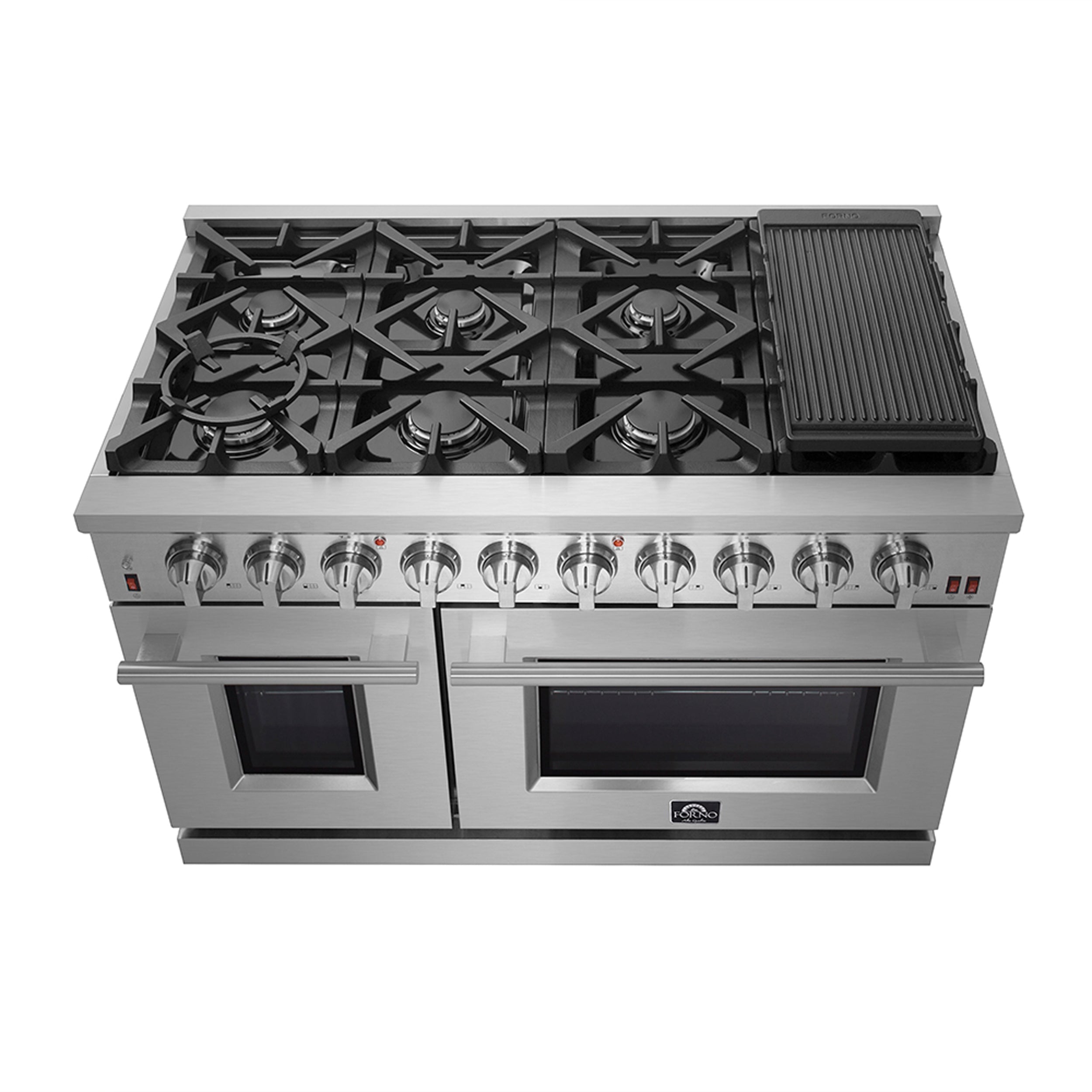 FORNO Massimo 48″ 6.58 cu. ft. Freestanding Gas Range with 8 Burners