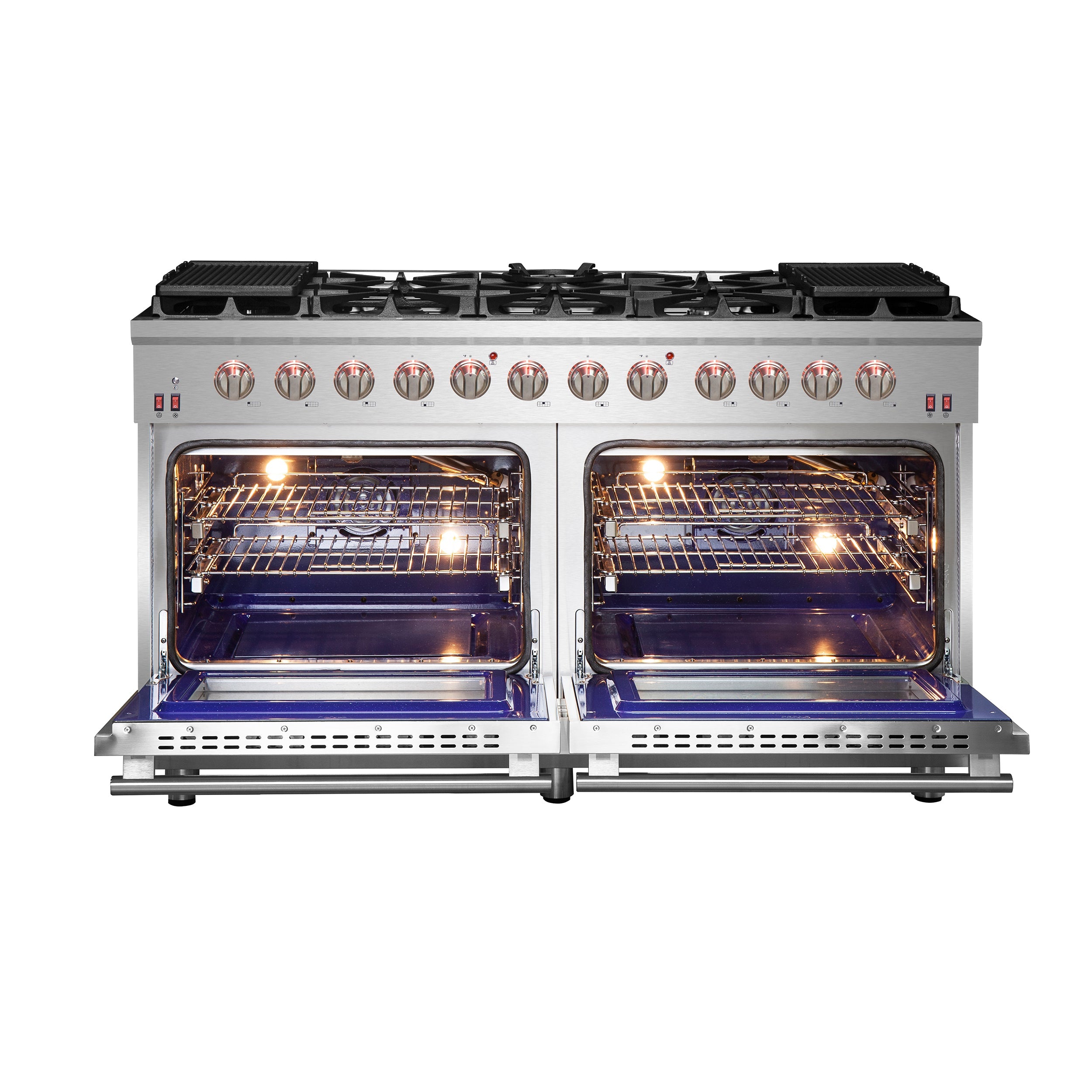 FORNO Massimo 60″ 8.64 cu. ft. Freestanding Gas Range with 10 Burners