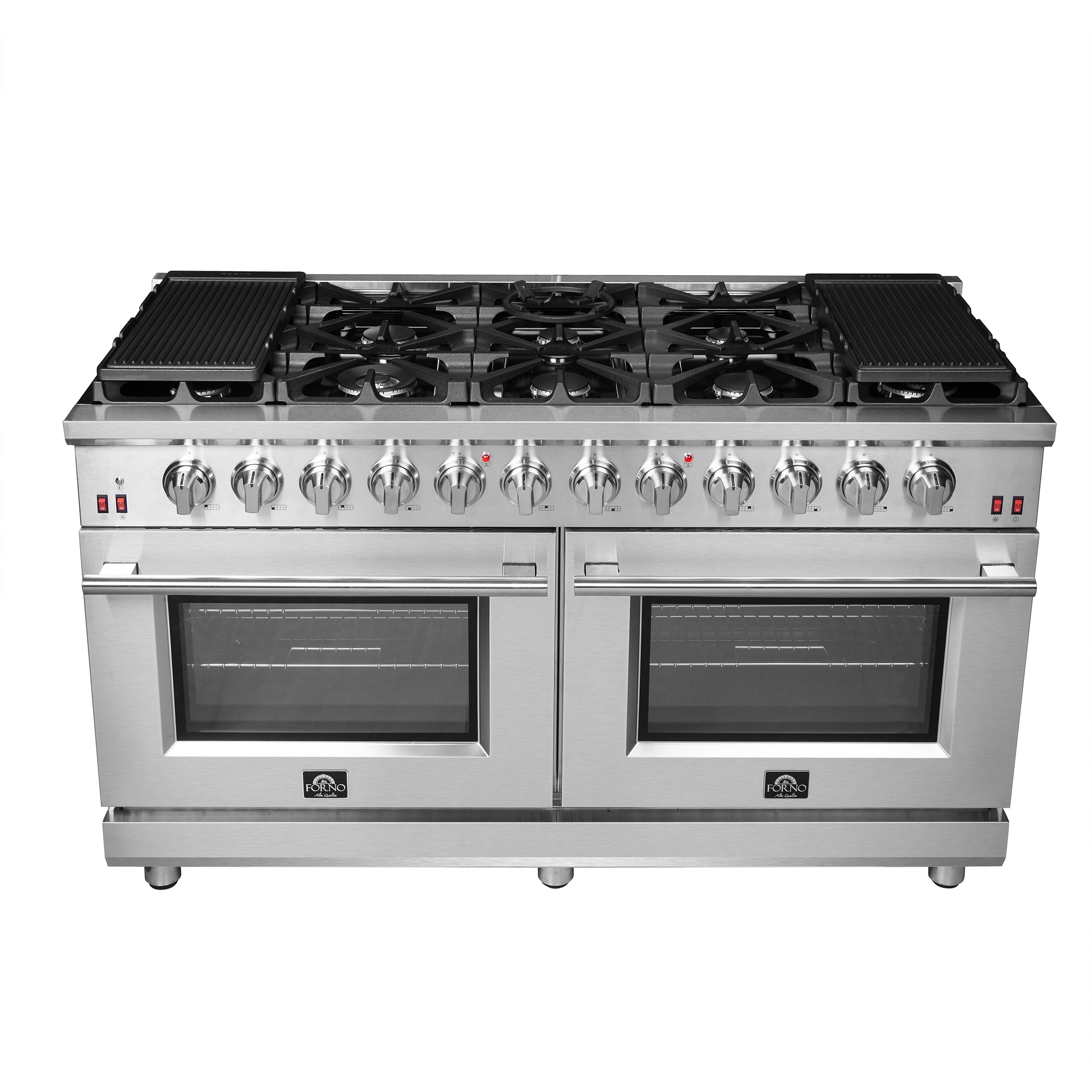 FORNO Massimo 60″ 8.64 cu. ft. Freestanding Gas Range with 10 Burners