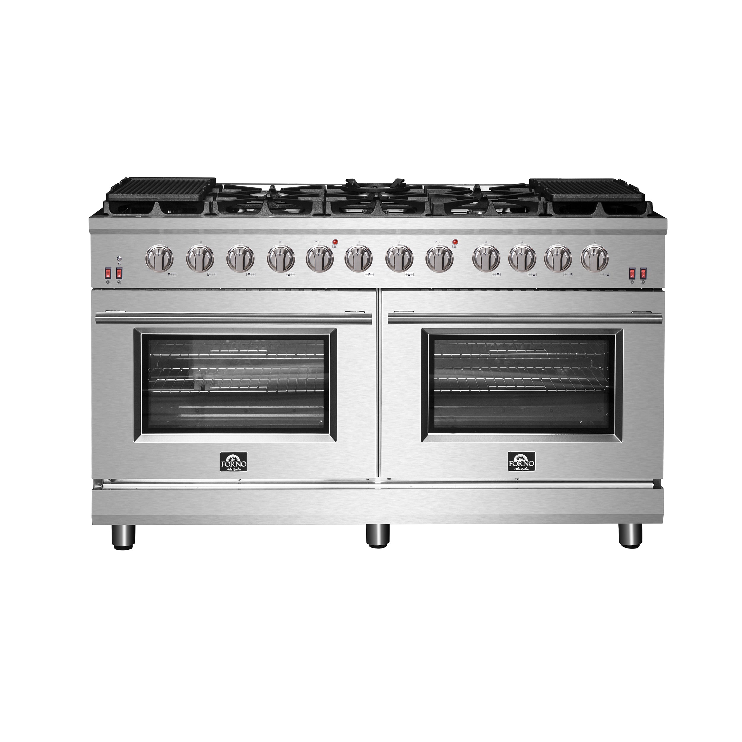 FORNO Massimo 60″ 8.64 cu. ft. Freestanding Gas Range with 10 Burners