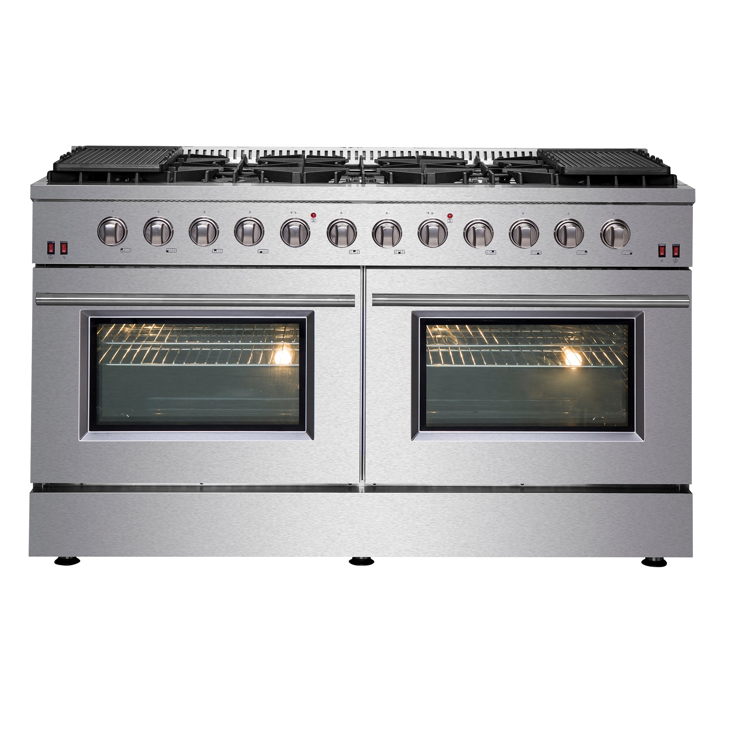 FORNO Galiano 60" 8.64 cu. ft. Gas Range with 10 Italian Burners in Stainless Steel