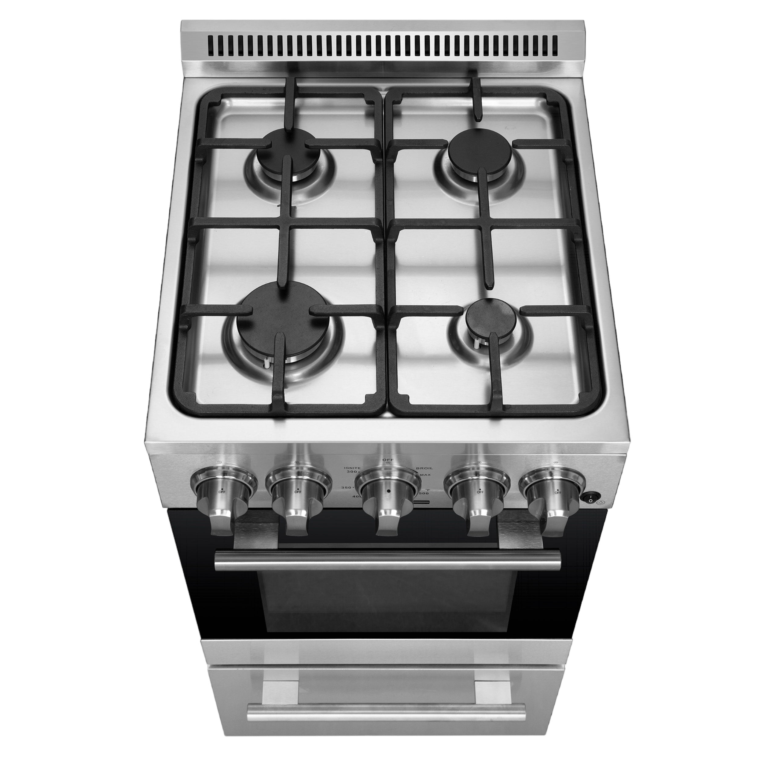 FORNO Lamazze 20" 2.05 cu. ft. Freestanding Gas Range with 4 Sealed Burners in Stainless Steel