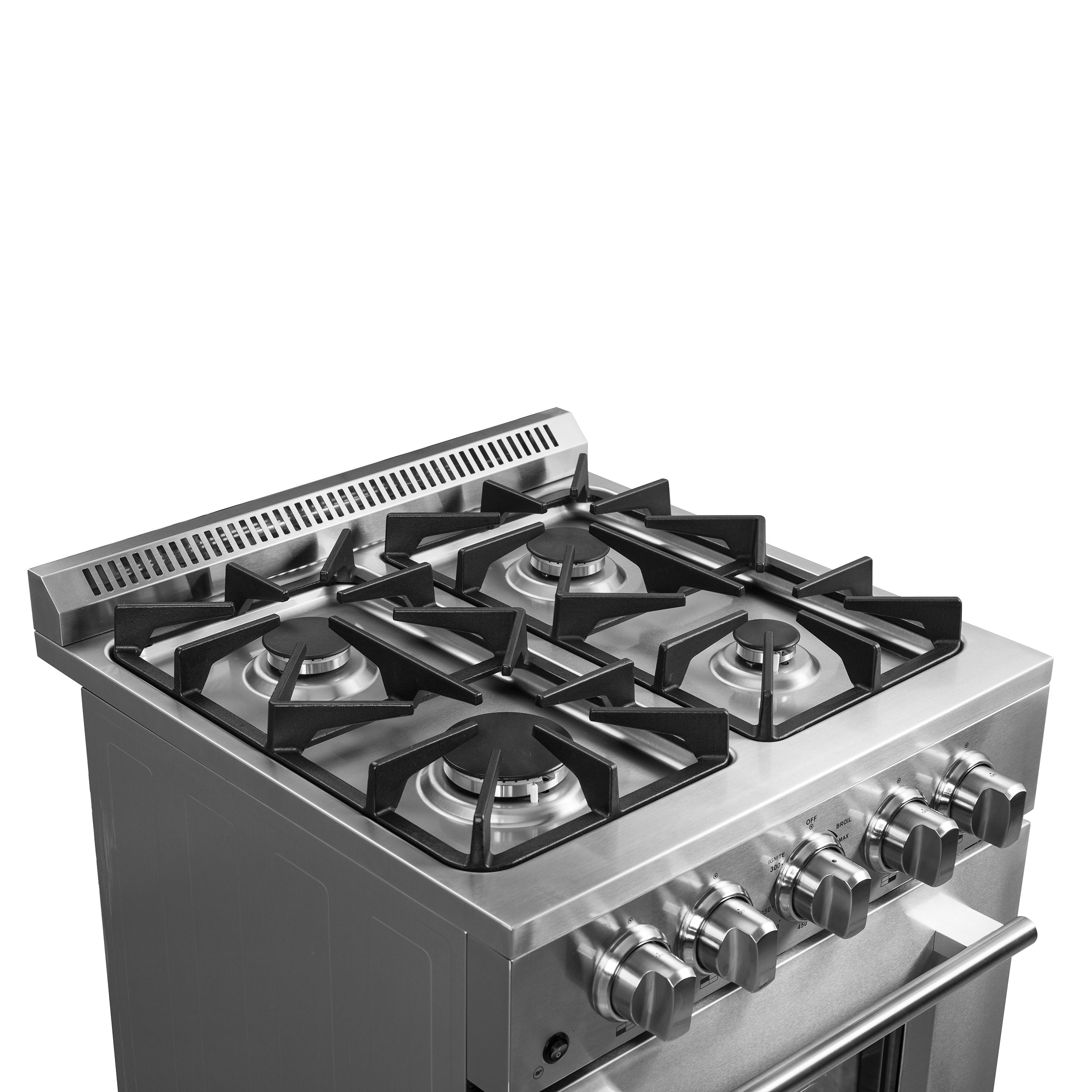 FORNO Breno 24" 2.3 cu. ft. Freestanding Gas Range with 4 Sealed Burners in Stainless Steel