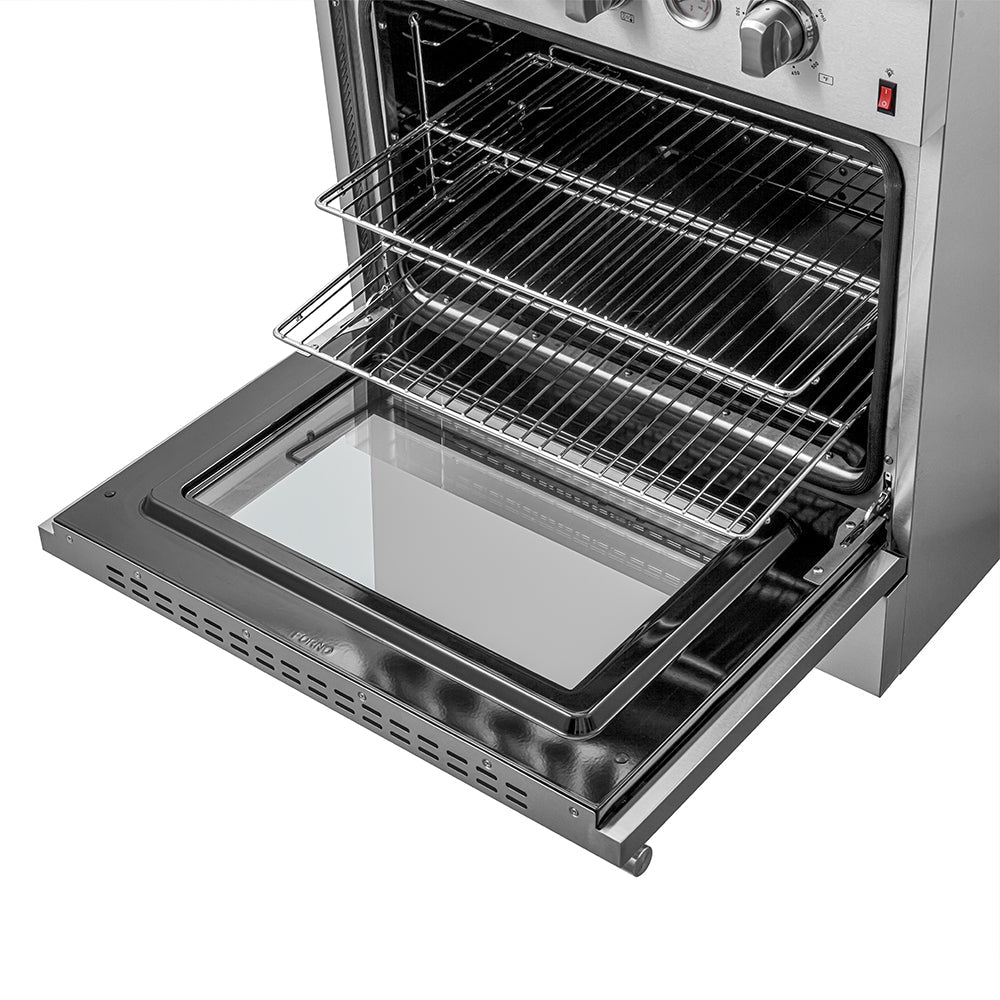 FORNO Giovanni 30" 4.32 cu. ft. Gas Range with 5 Sealed Burners, Air Fry Basket, Wok Support and Griddle