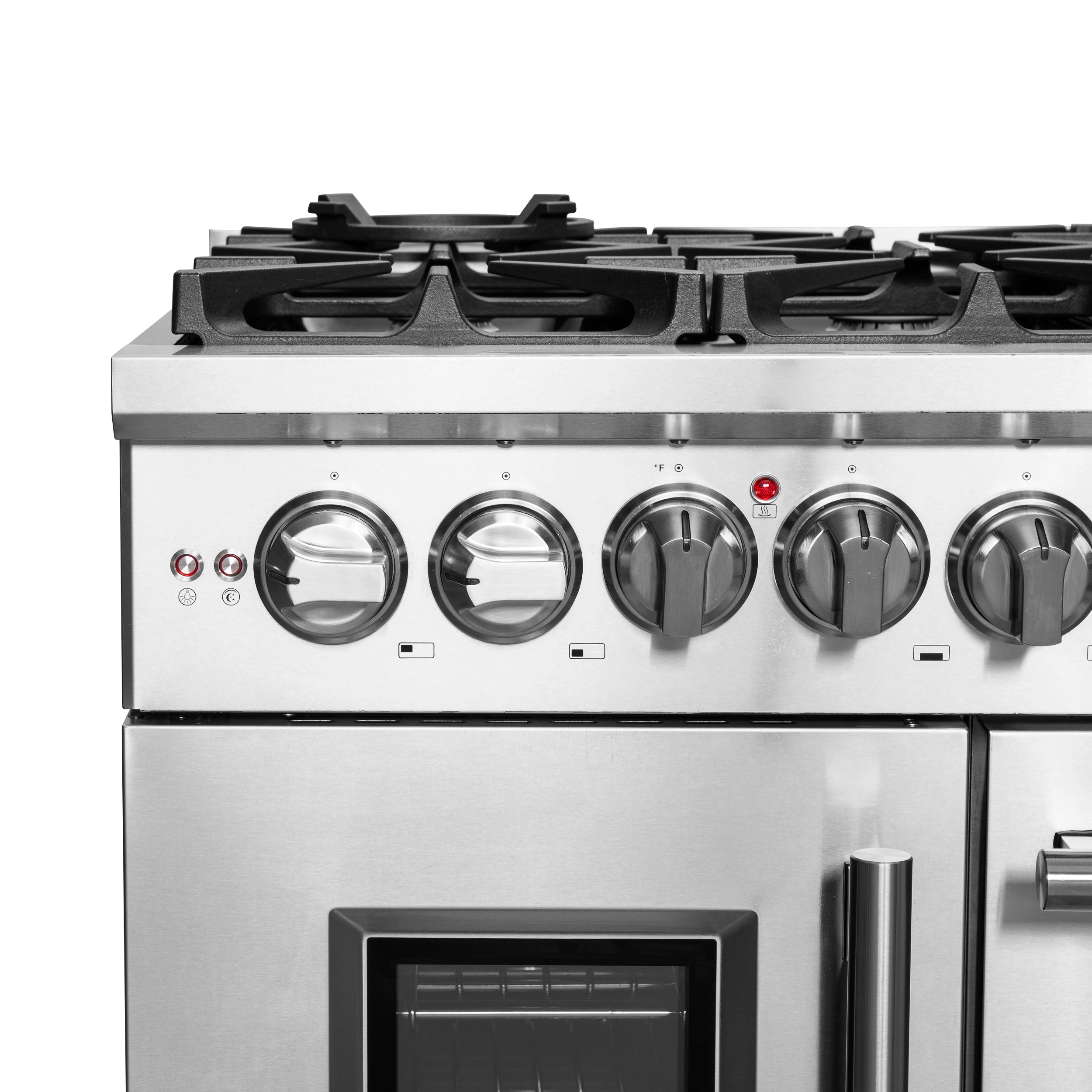 FORNO Massimo 48″ Freestanding French Door Dual Fuel Range with 8 Burners