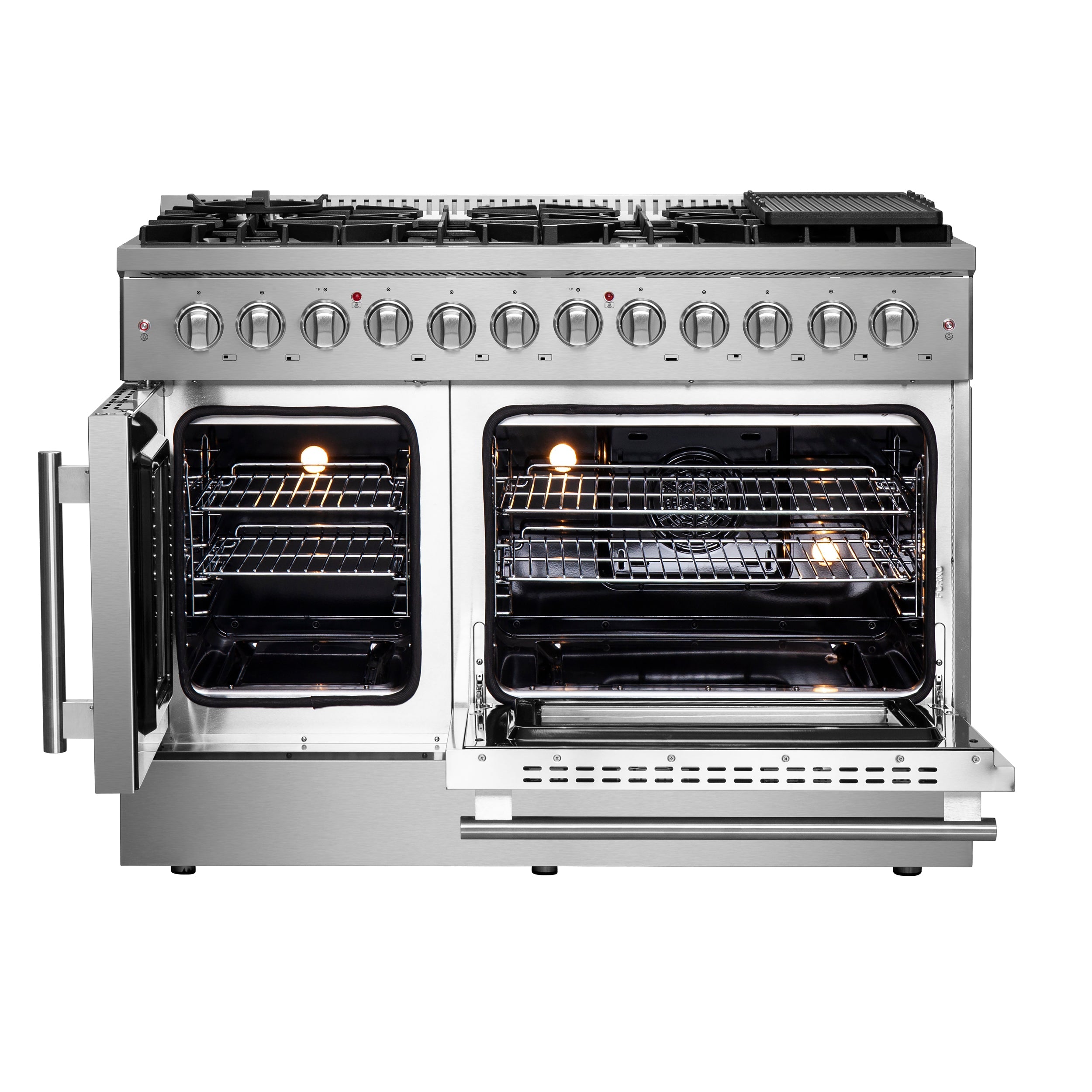 FORNO Galiano 48" 6.58 cu. ft. Dual Fuel Range with French Door