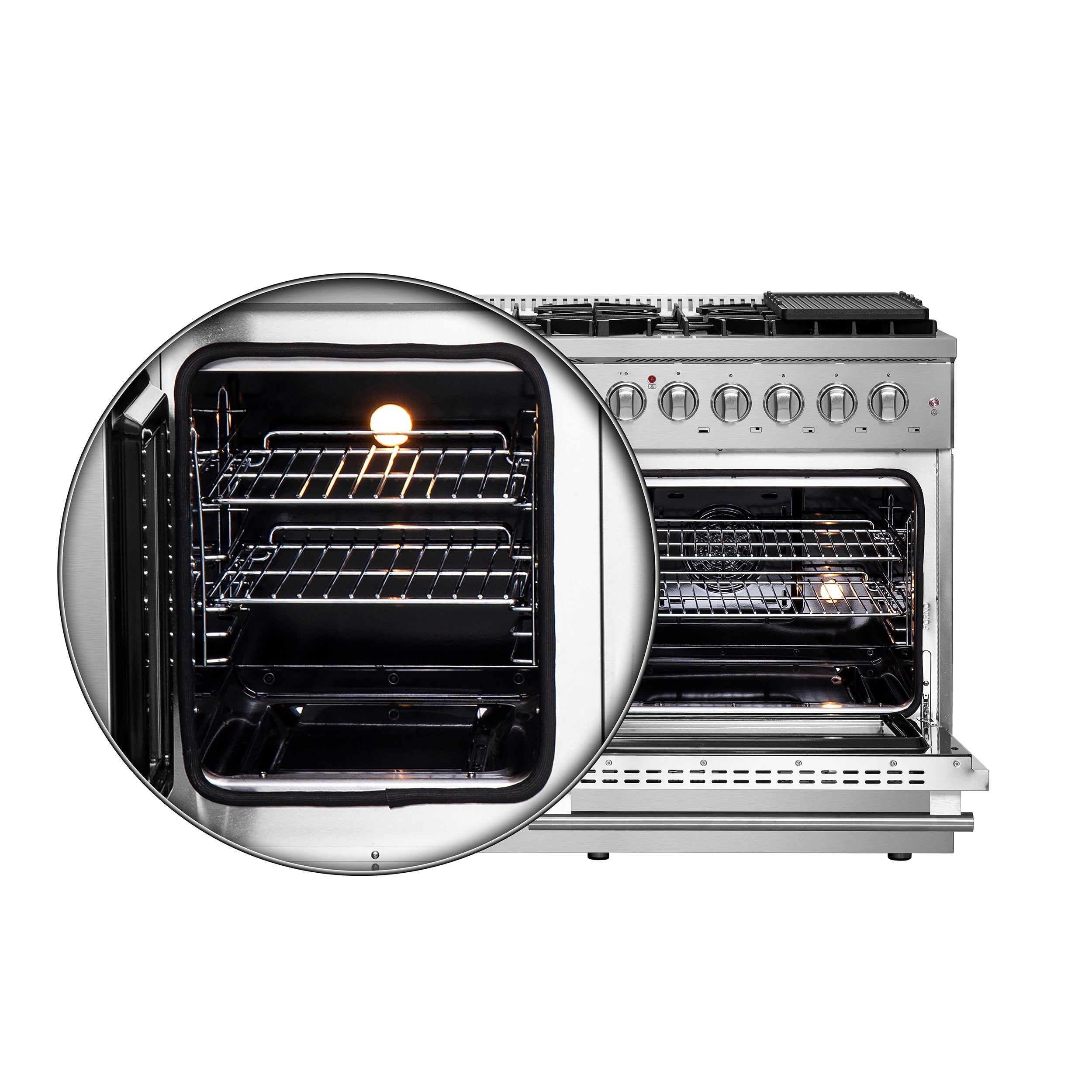 FORNO Galiano 48" 6.58 cu. ft. Dual Fuel Range with French Door