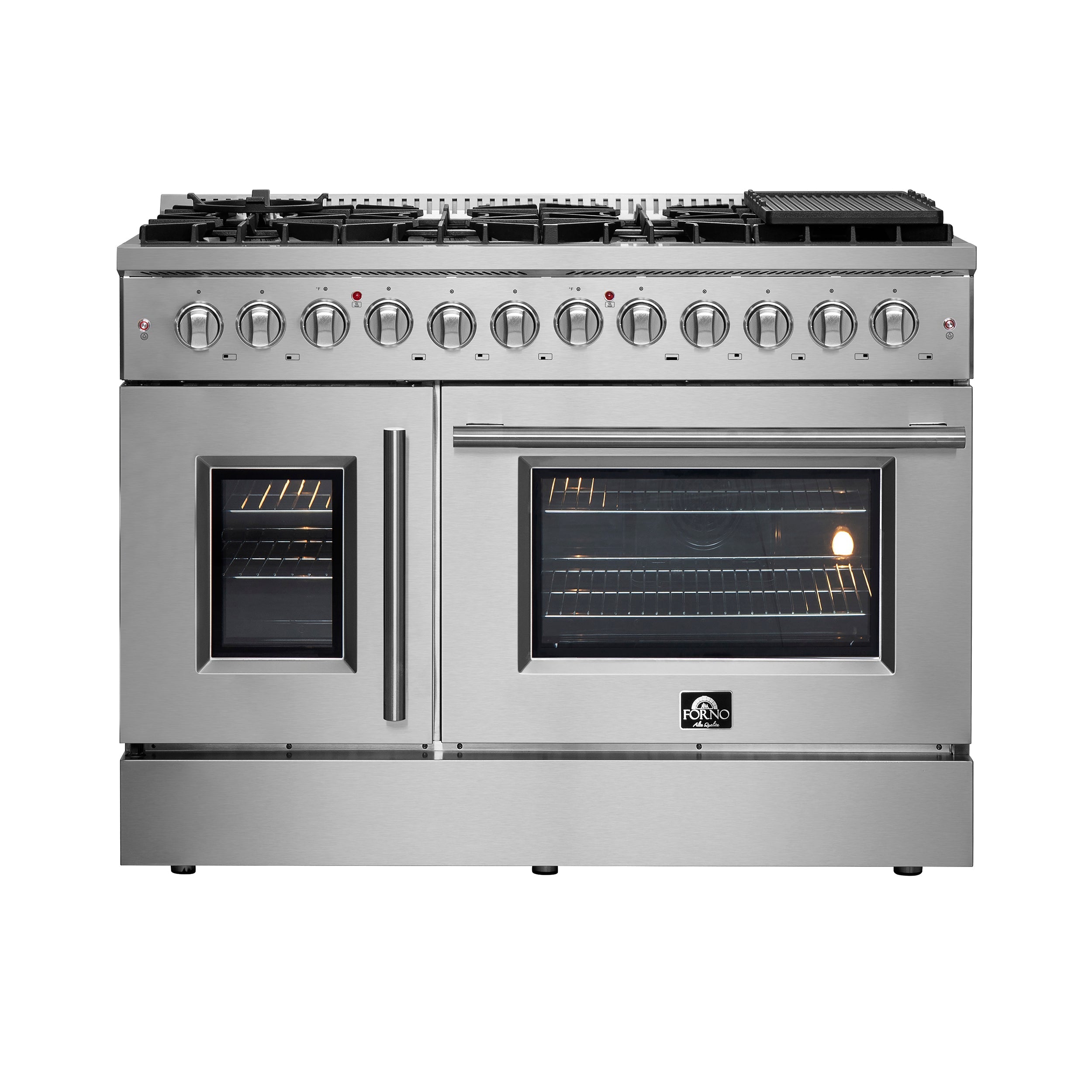 FORNO Galiano 48" 6.58 cu. ft. Dual Fuel Range with French Door