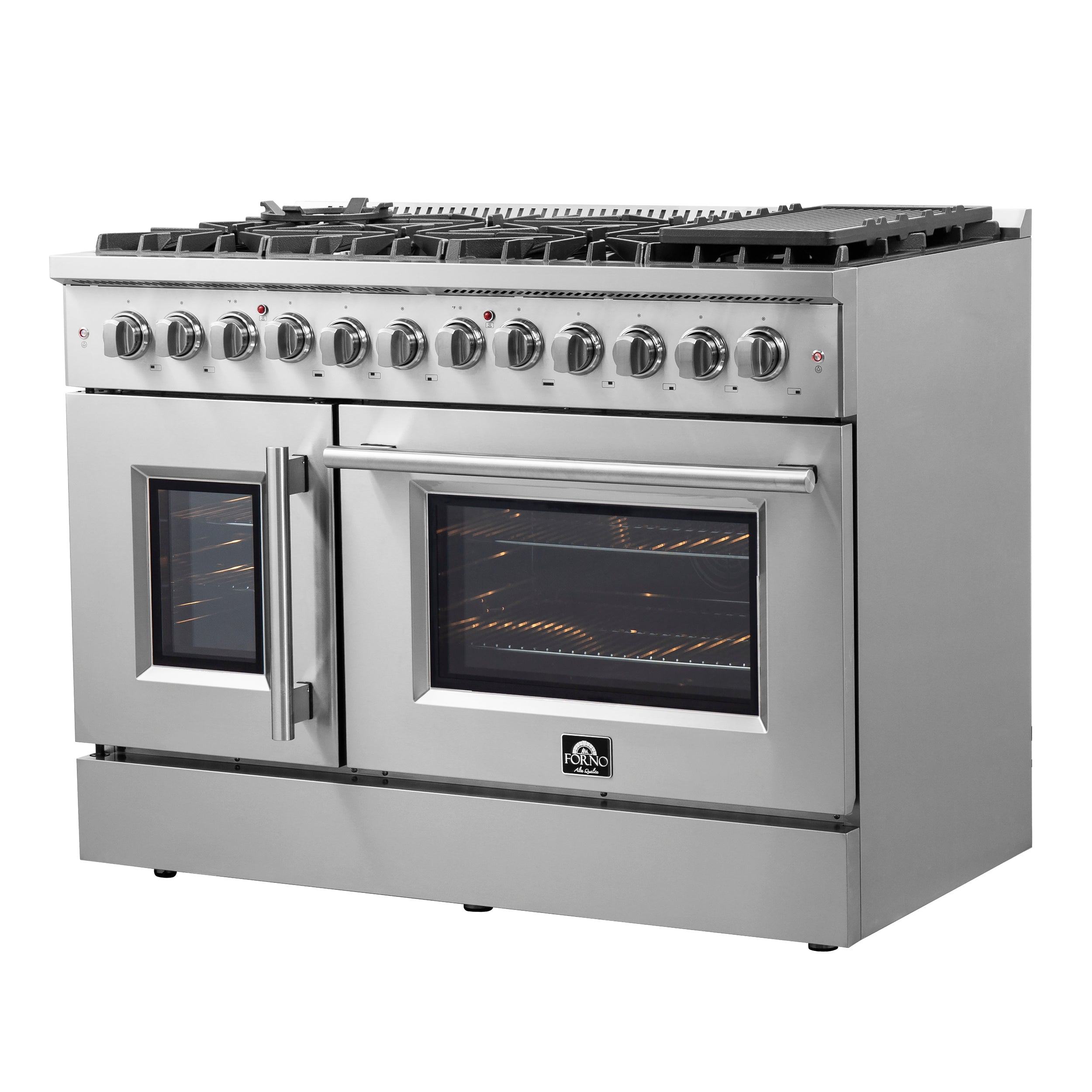 FORNO Galiano 48" 6.58 cu. ft. Dual Fuel Range with French Door