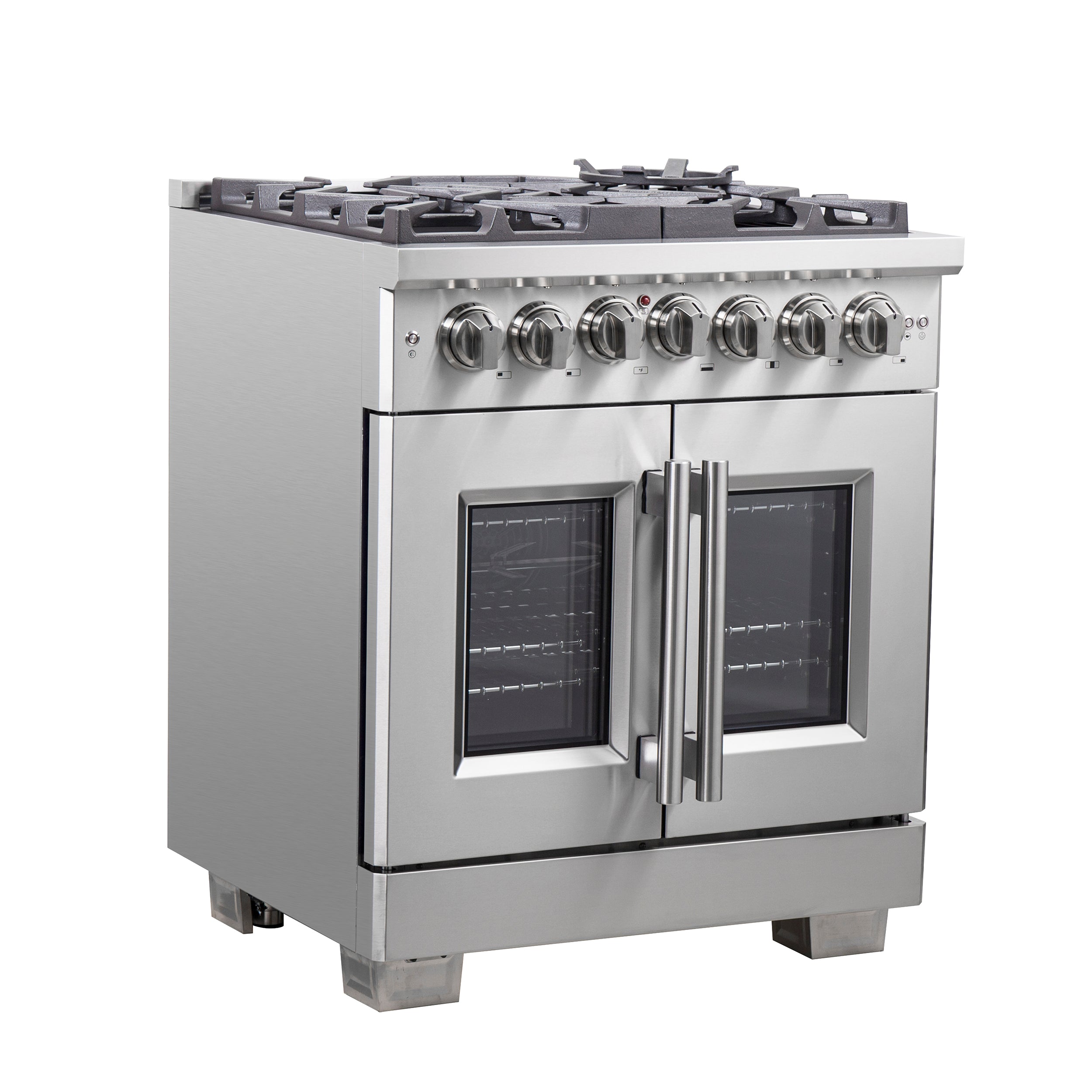 FORNO Capriasca 30" 4.3 cu. ft. Dual Fuel Range with French Door and 5 Sealed Burners