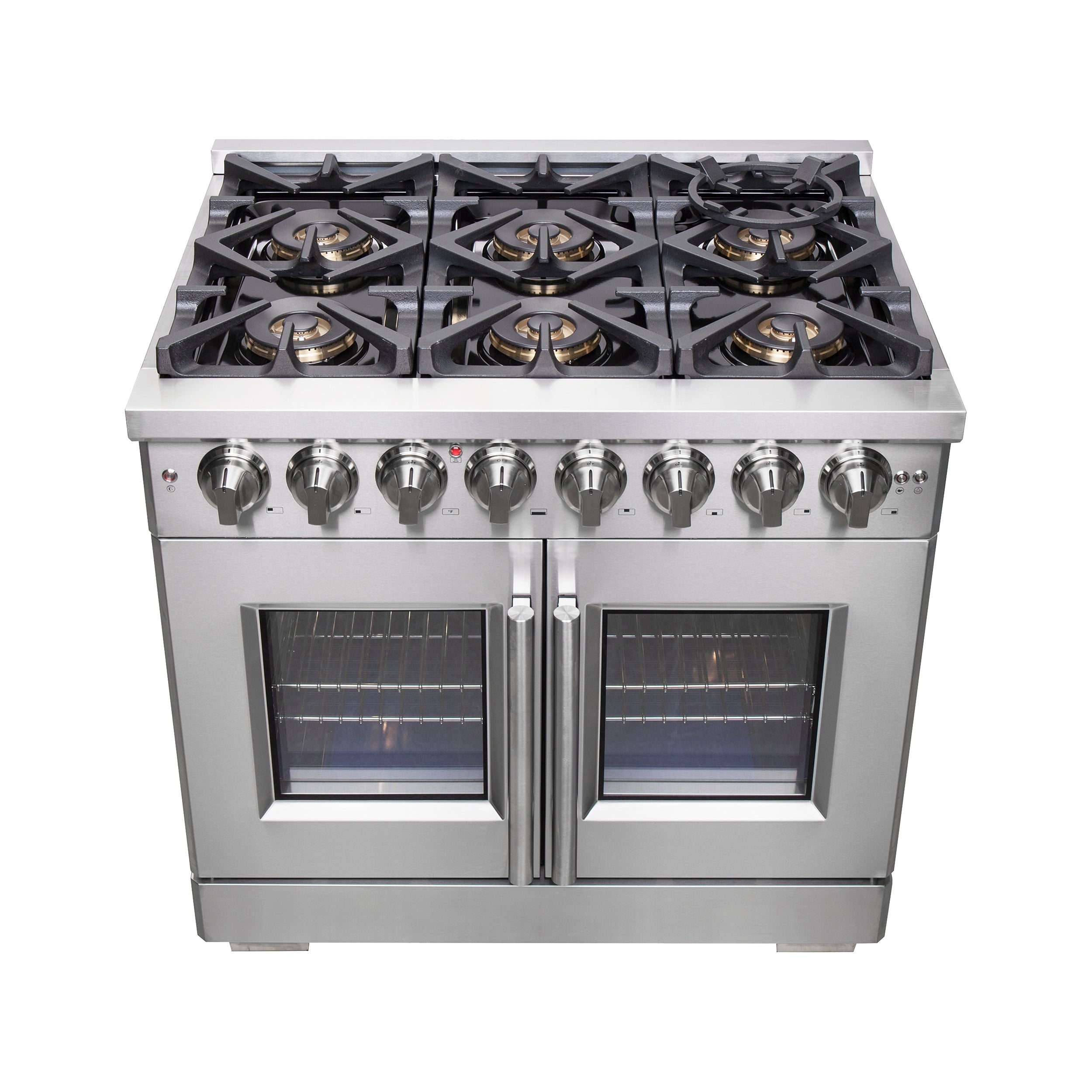 FORNO Capriasca 36" 5.36 cu. ft. Dual Fuel Range with French Door and 6 Sealed Burners