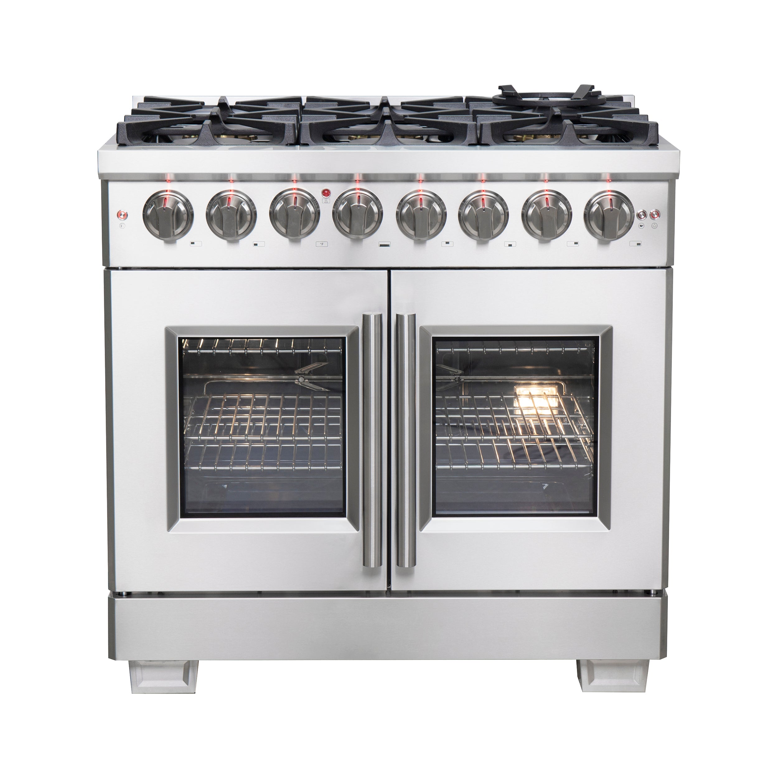 FORNO Capriasca 36" 5.36 cu. ft. Dual Fuel Range with French Door and 6 Sealed Burners