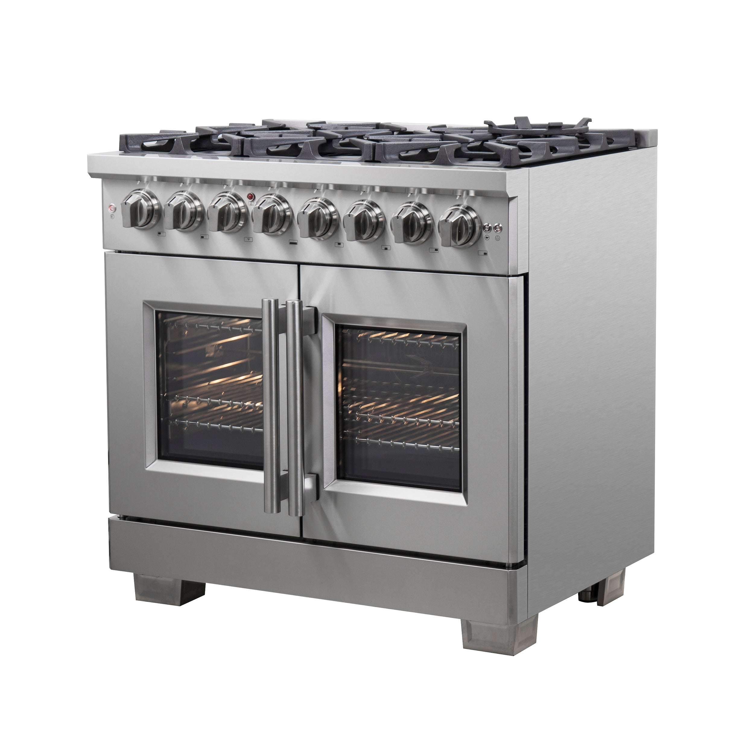 FORNO Capriasca 36" 5.36 cu. ft. Dual Fuel Range with French Door and 6 Sealed Burners