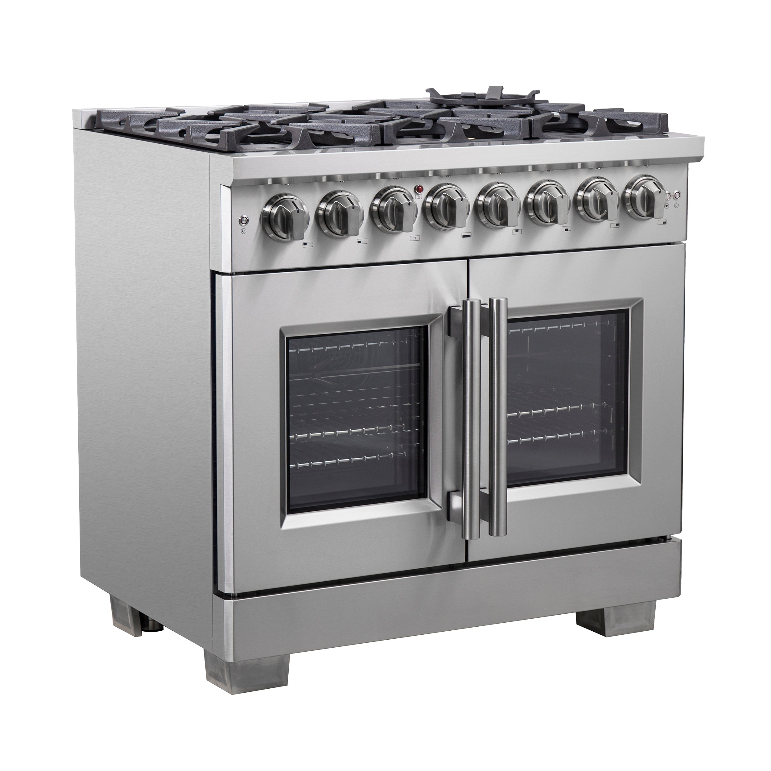 FORNO Capriasca 36" 5.36 cu. ft. Dual Fuel Range with French Door and 6 Sealed Burners