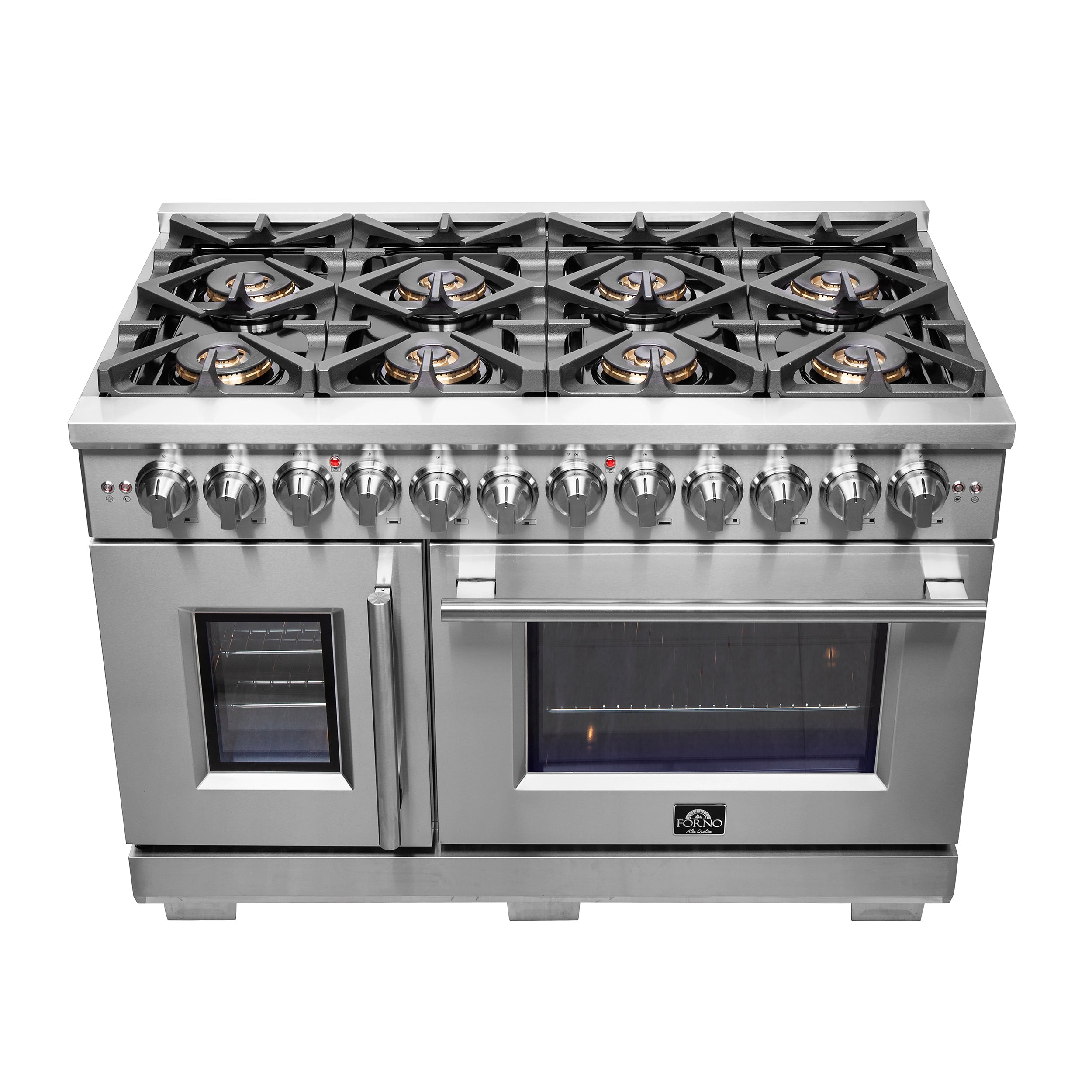 FORNO Capriasca 48" 6.58 cu. ft. Dual Fuel Range with French Door and 8 Sealed Burners