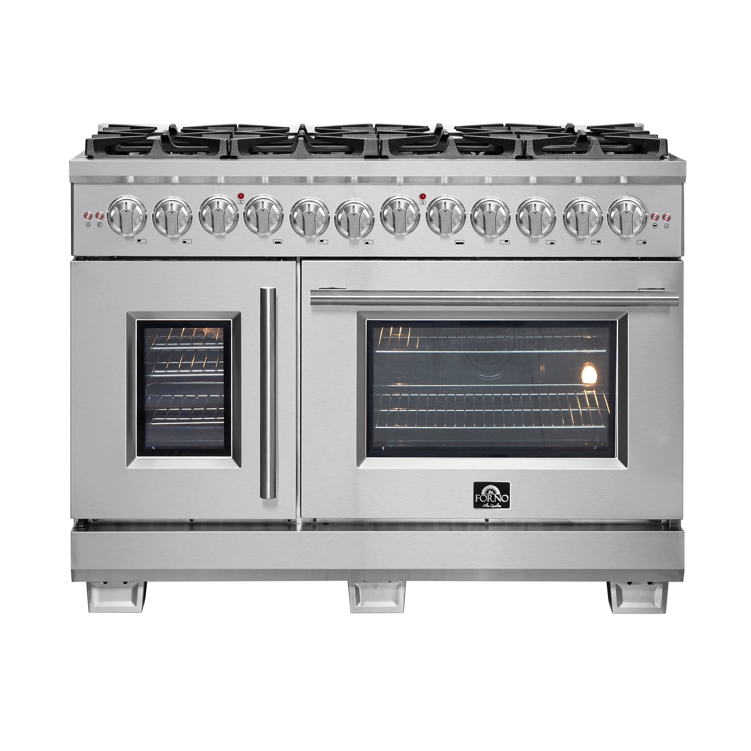 FORNO Capriasca 48" 6.58 cu. ft. Dual Fuel Range with French Door and 8 Sealed Burners