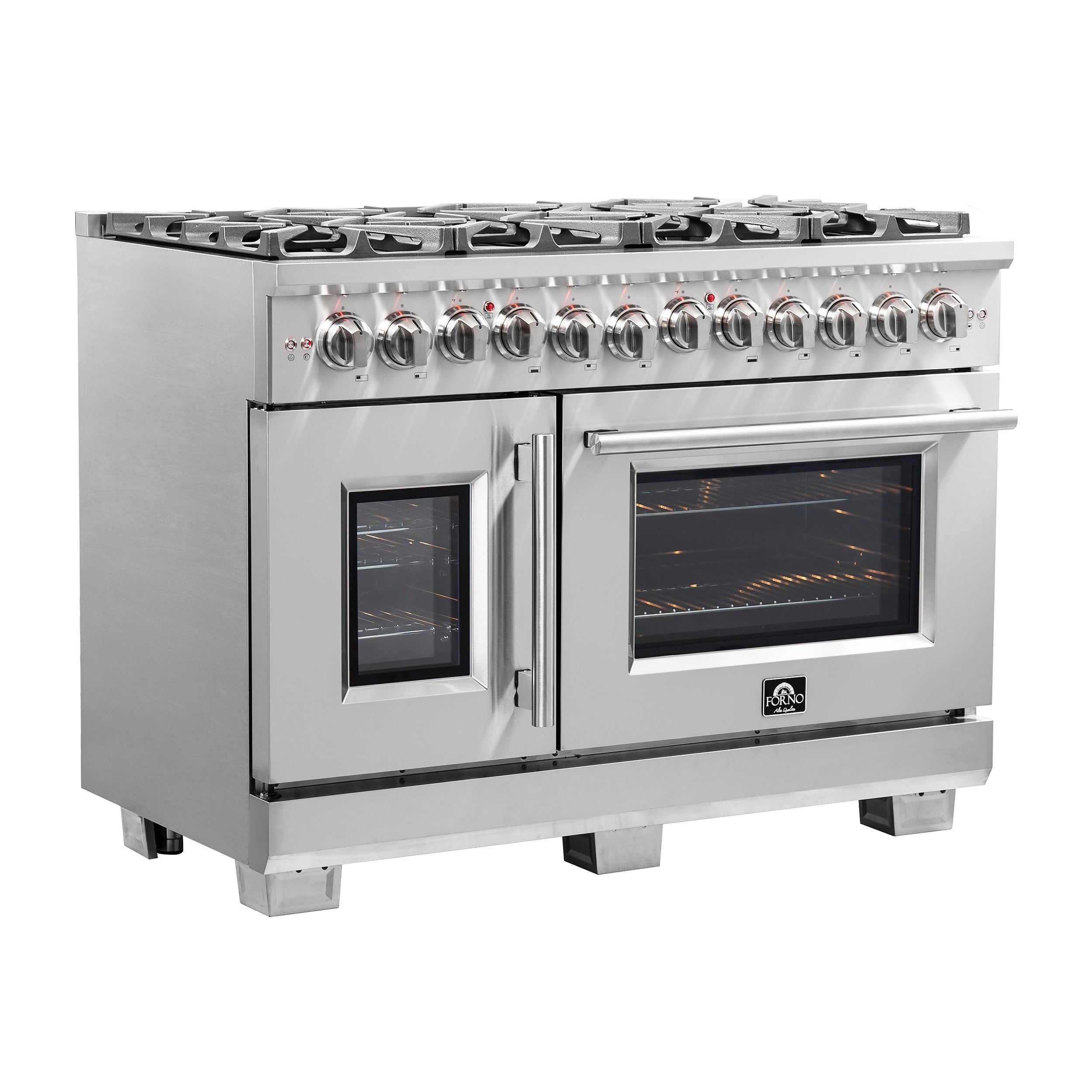 FORNO Capriasca 48" 6.58 cu. ft. Dual Fuel Range with French Door and 8 Sealed Burners