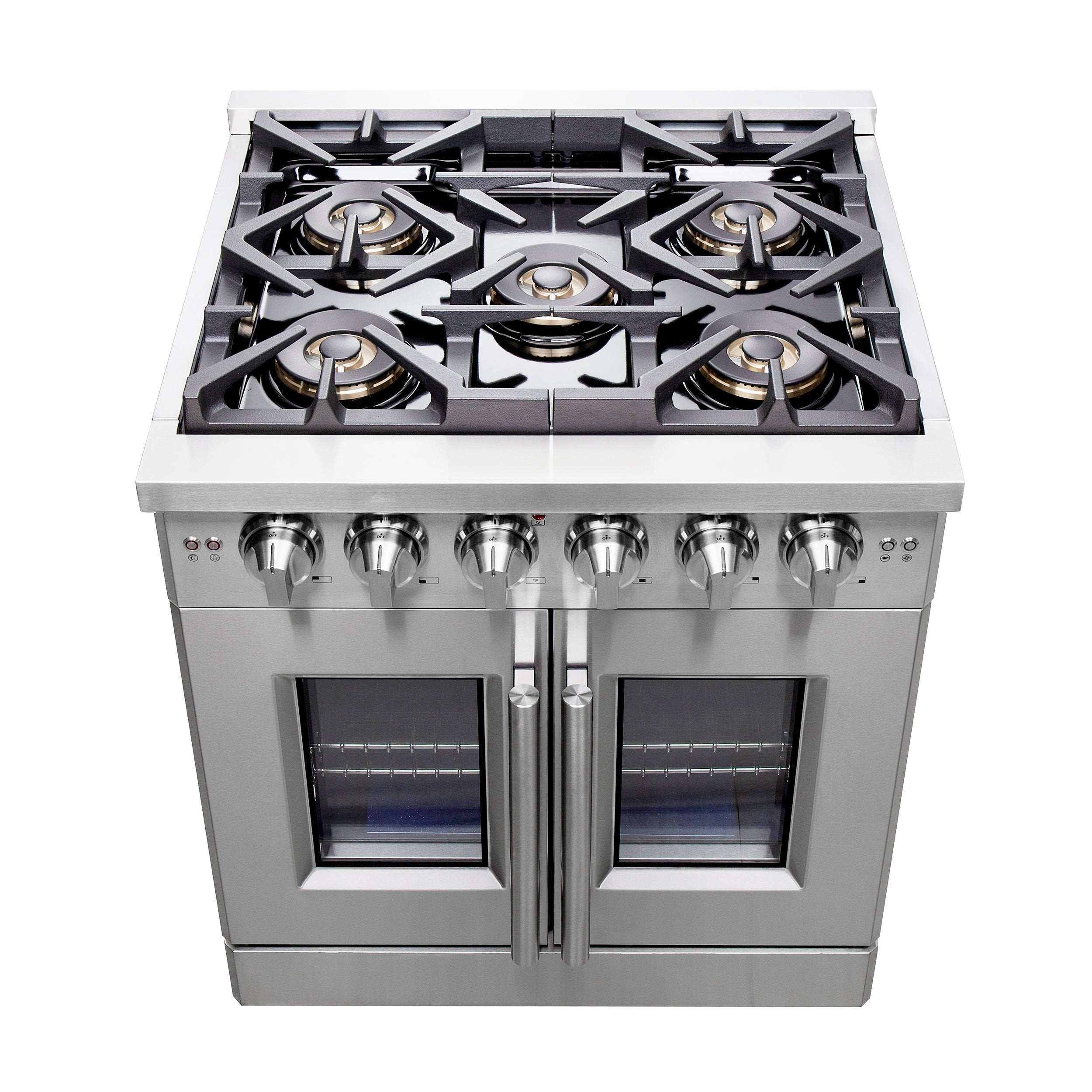 FORNO Capriasca 30" 4.32 cu. ft. Professional Gas Range with French Door and 5 Sealed Burners