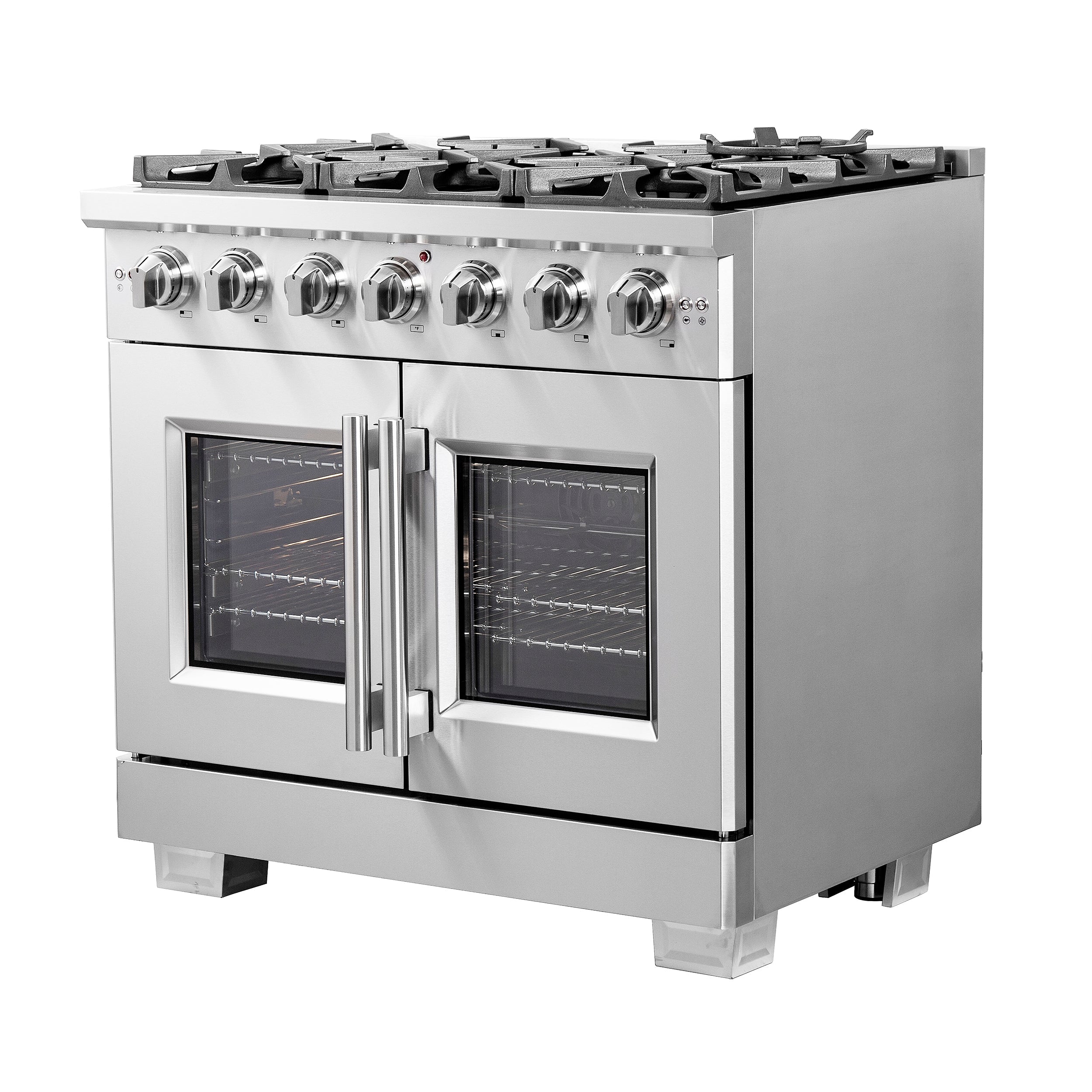 FORNO Capriasca 36" 5.36 cu. ft. Professional Gas Range with French Door and 6 Sealed Burners