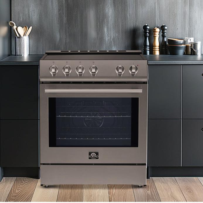 FORNO Espresso Leonardo 30" 5 cu. ft. Induction Range with Knob Control