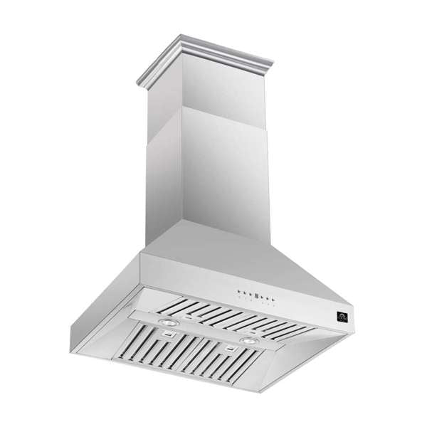 FORNO Coppito 30" 600 CFM Island Range Hood in Stainless Steel