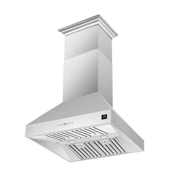 FORNO Coppito 30" 600 CFM Island Range Hood in Stainless Steel