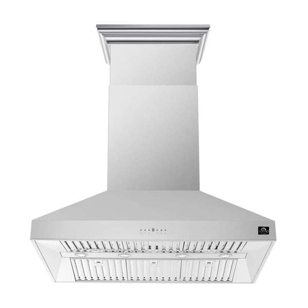 FORNO Coppito 48" 1,200 CFM Island Range Hood in Stainless Steel