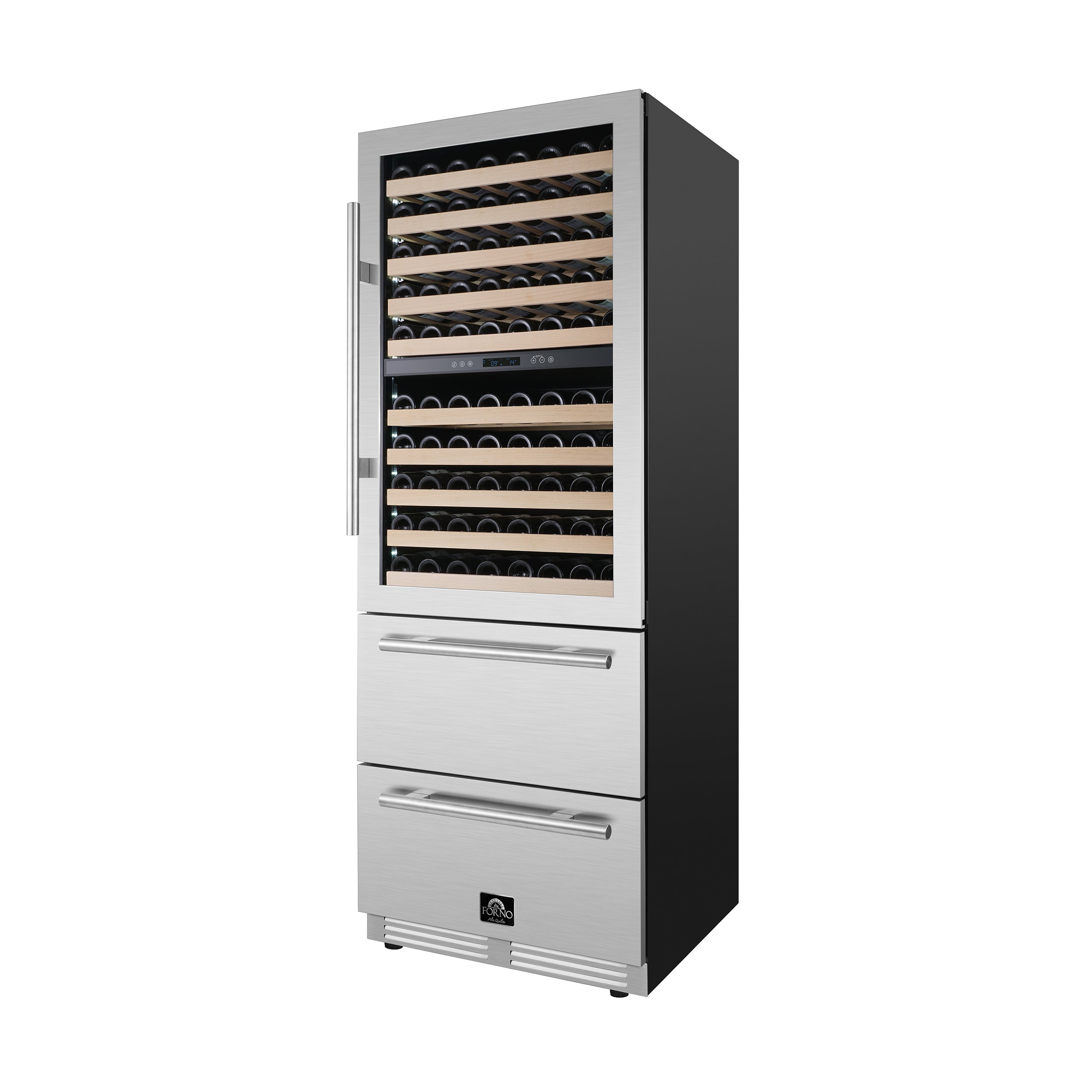 FORNO Celano 30" 21.3 cu.ft. 150 Bottle and 252 Can Dual Zone Wine Cooler