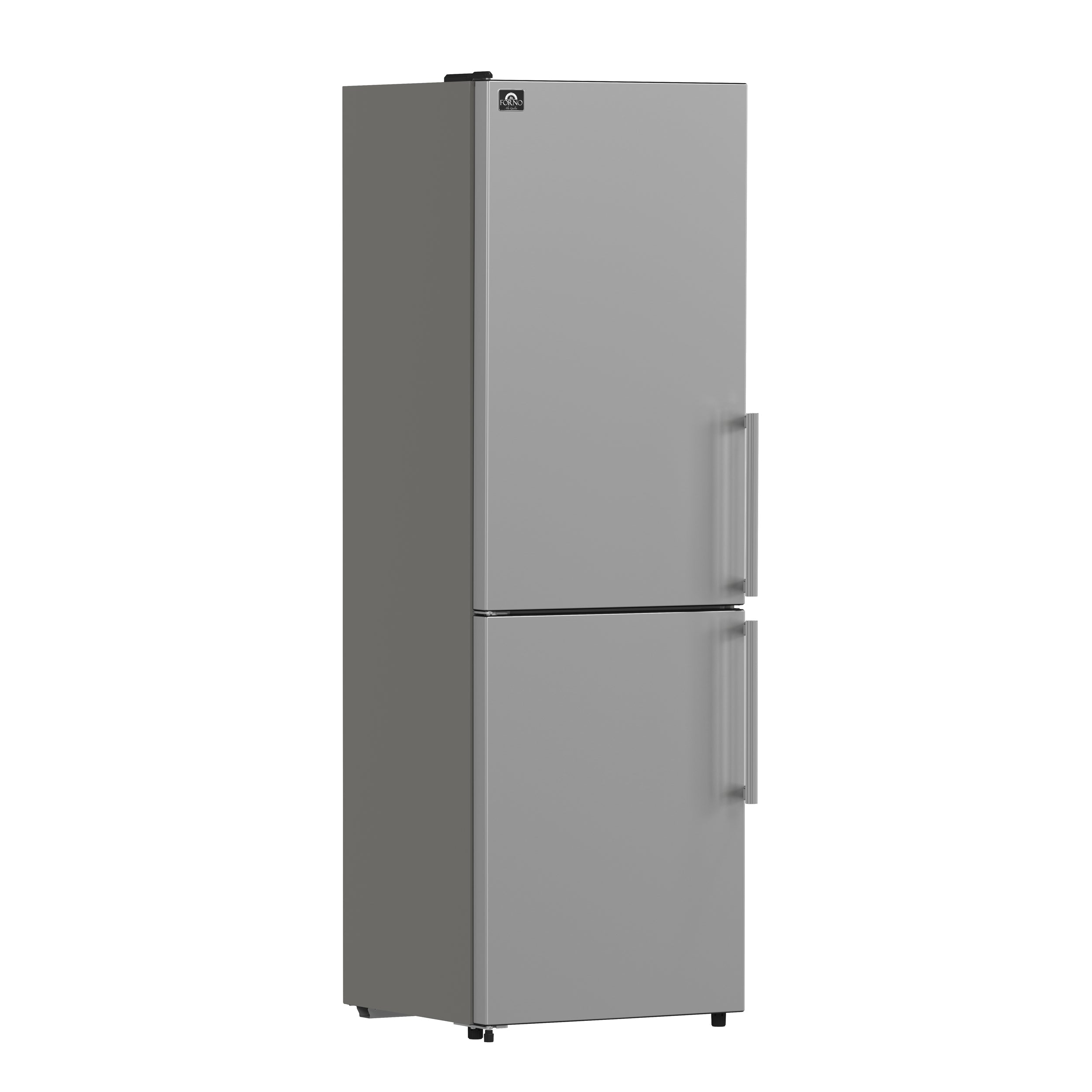 FORNO Guardia 23.4" 10.8 cu. ft. Left Swing Refrigerator with Bottom Freezer in Stainless Steel