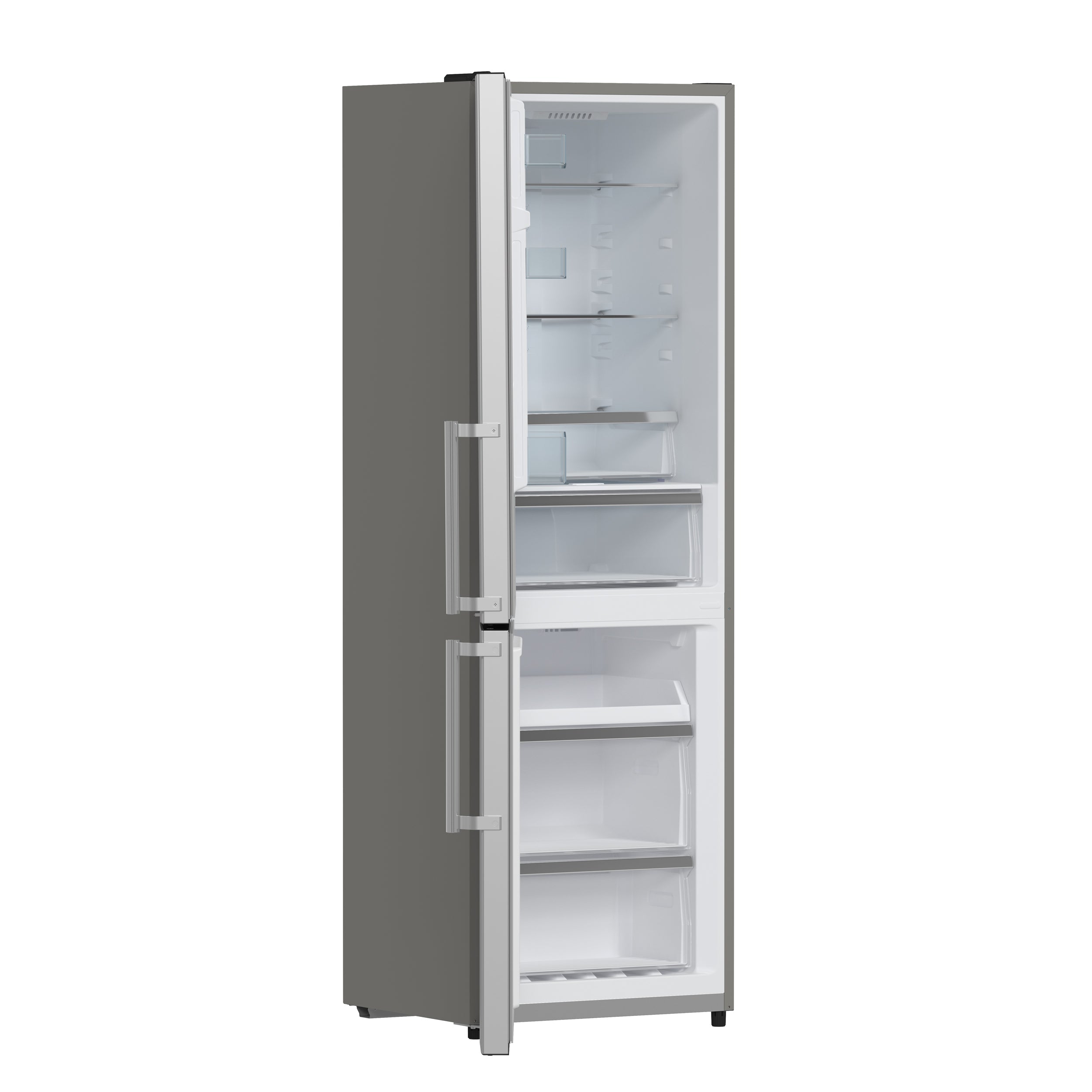 FORNO Guardia 23.4" 10.8 cu. ft. Left Swing Refrigerator with Bottom Freezer in Stainless Steel