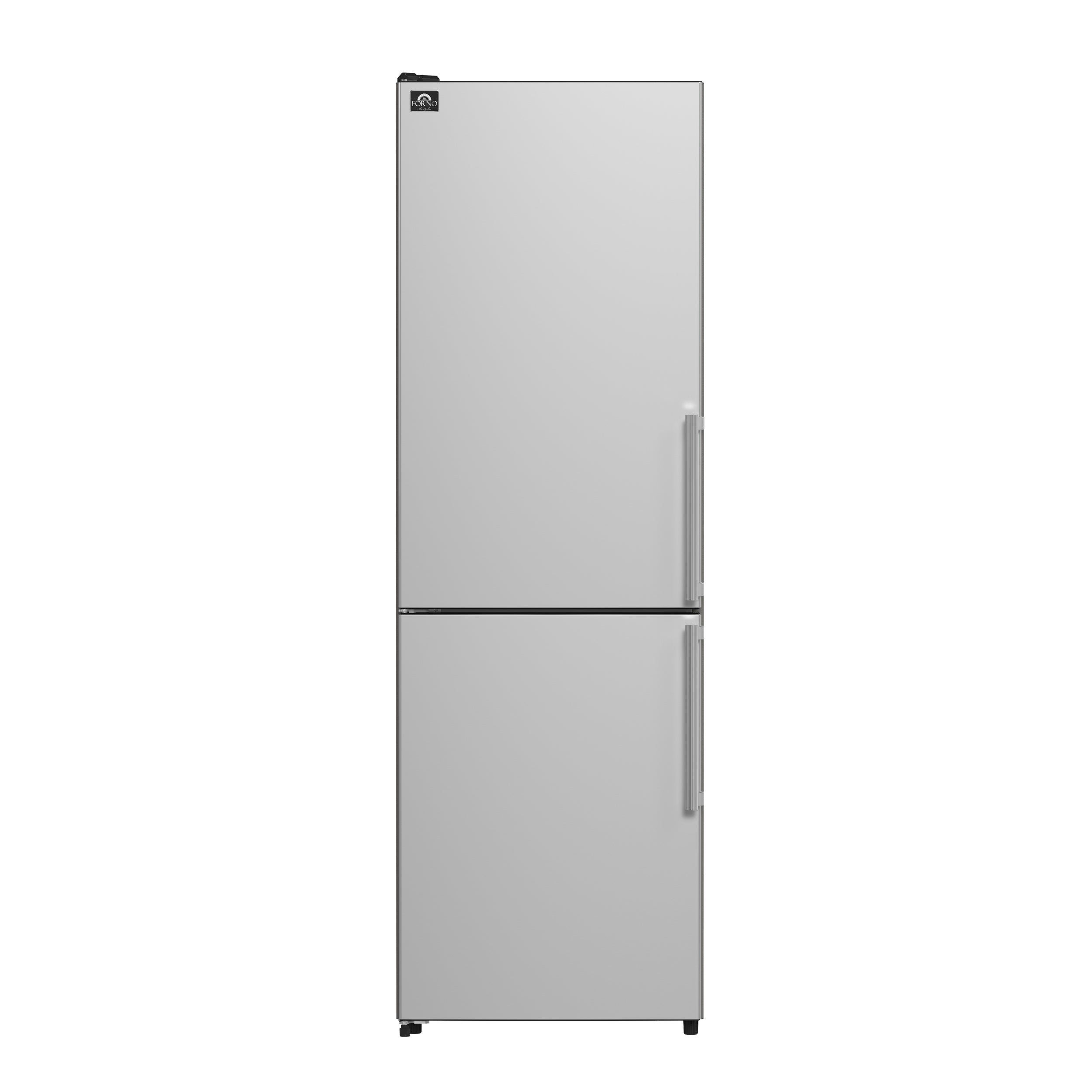 FORNO Guardia 23.4" 10.8 cu. ft. Left Swing Refrigerator with Bottom Freezer in Stainless Steel