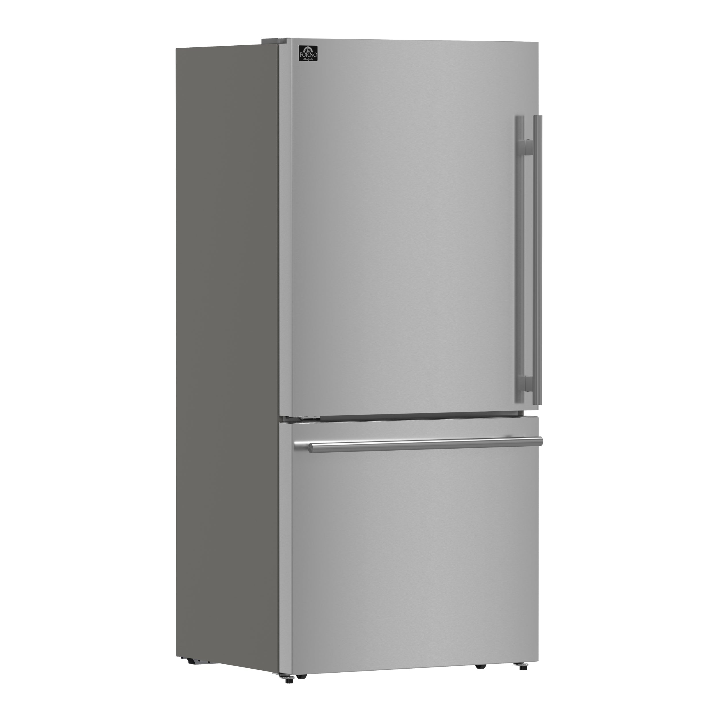 FORNO Espresso Milano 31" 17.2 cu. ft. Refrigerator and Bottom Freezer with Ice Maker