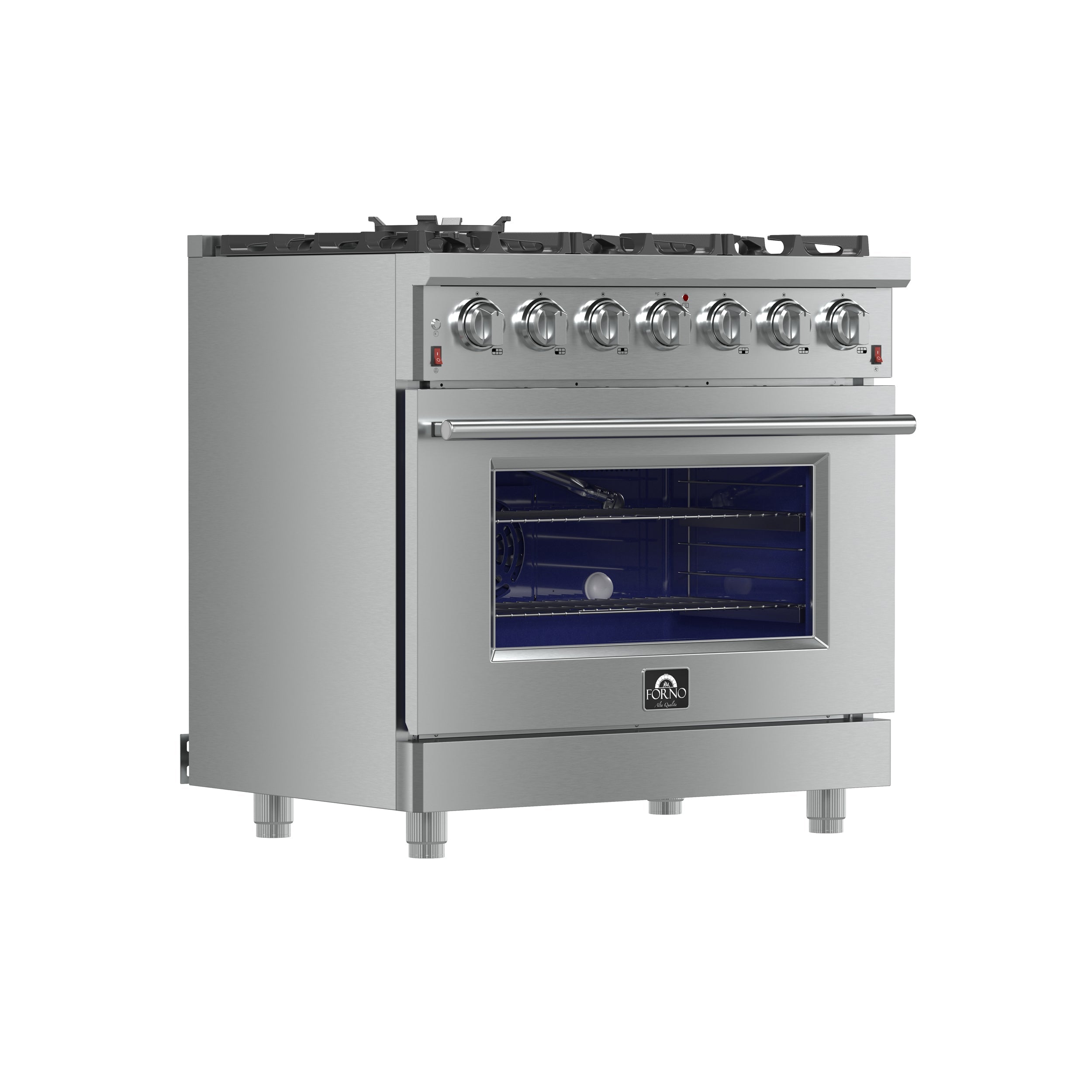 FORNO Massimo 36" 5.36 cu. ft. Freestanding Gas Range with 6 Burners