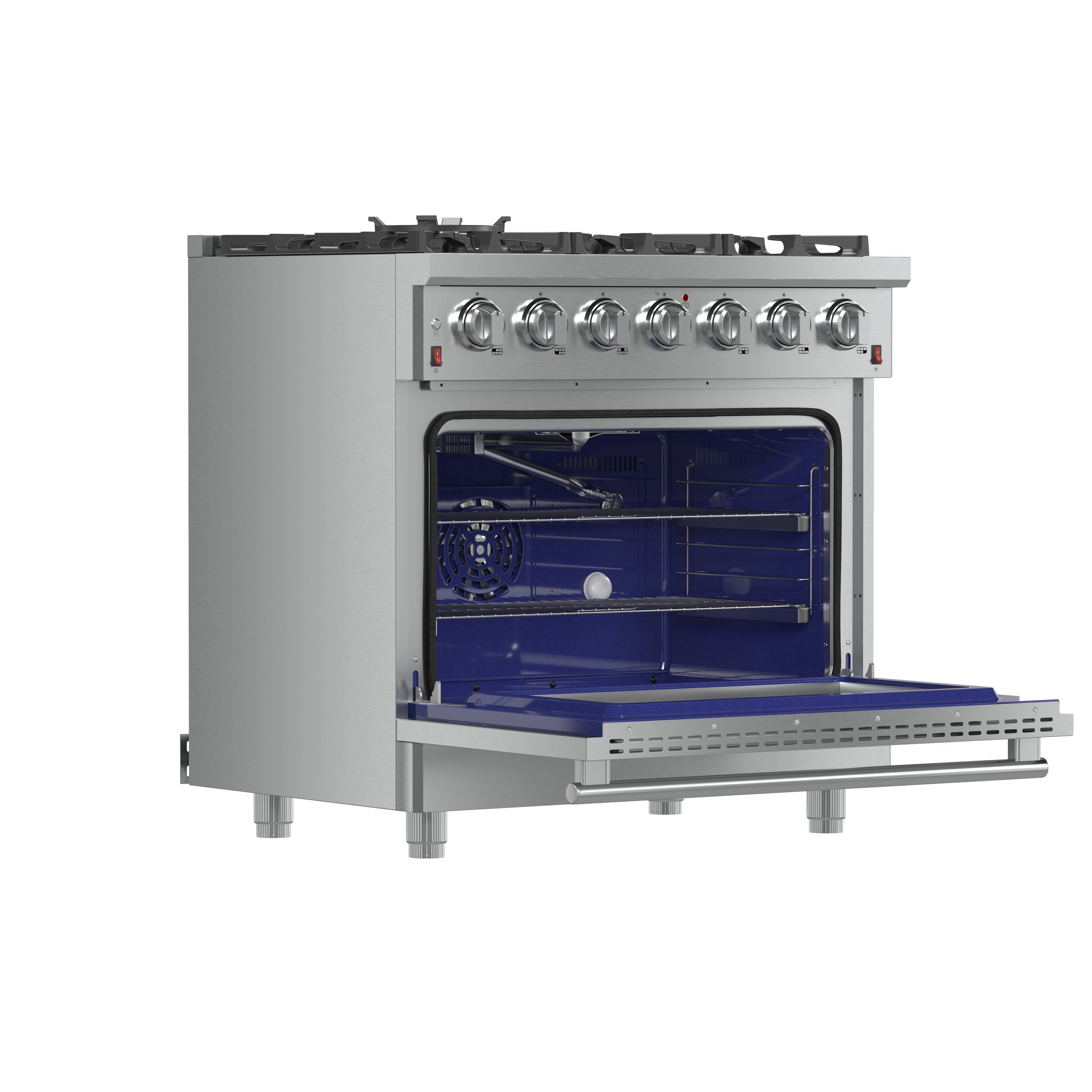 FORNO Massimo 36" 5.36 cu. ft. Freestanding Gas Range with 6 Burners