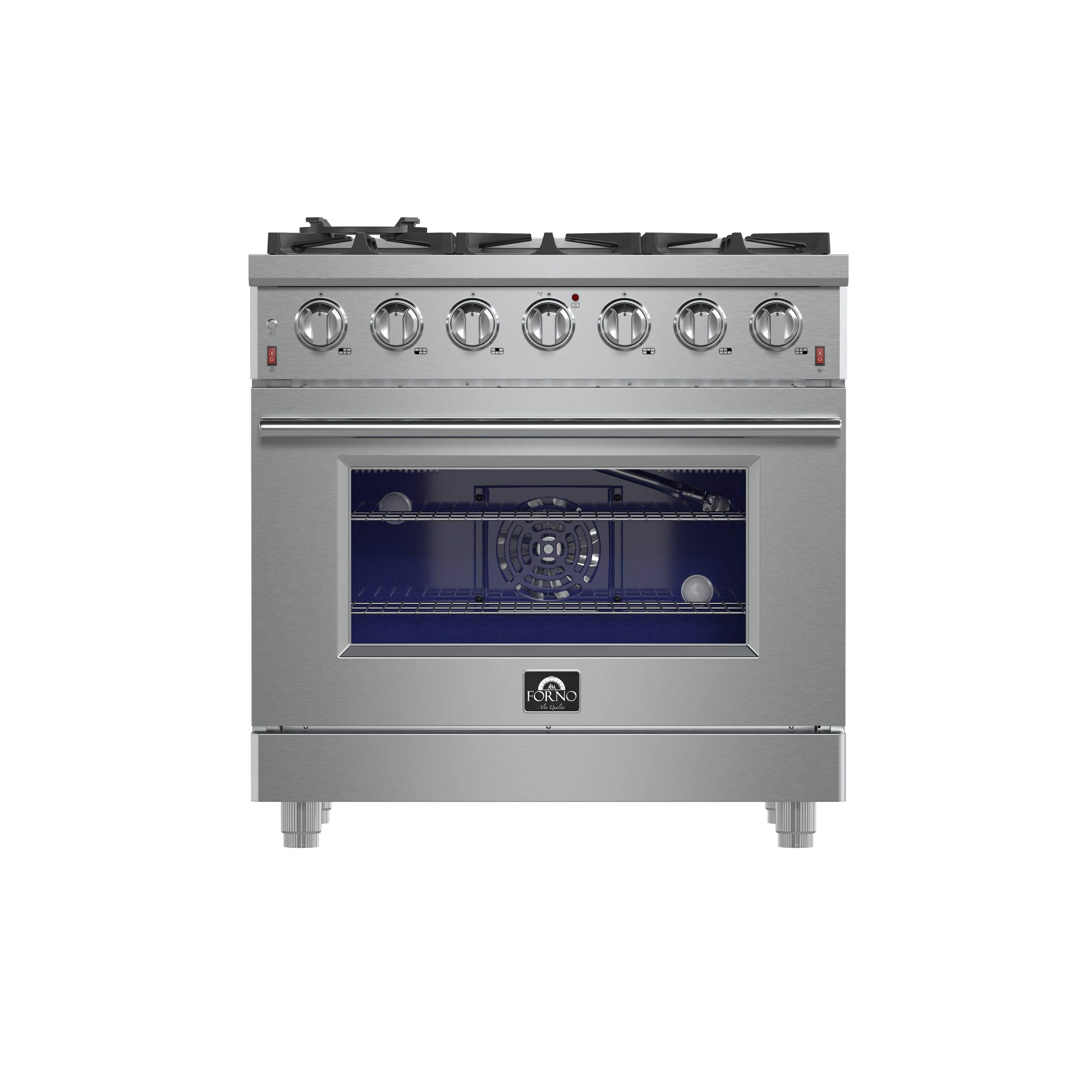 FORNO Massimo 36" 5.36 cu. ft. Freestanding Gas Range with 6 Burners