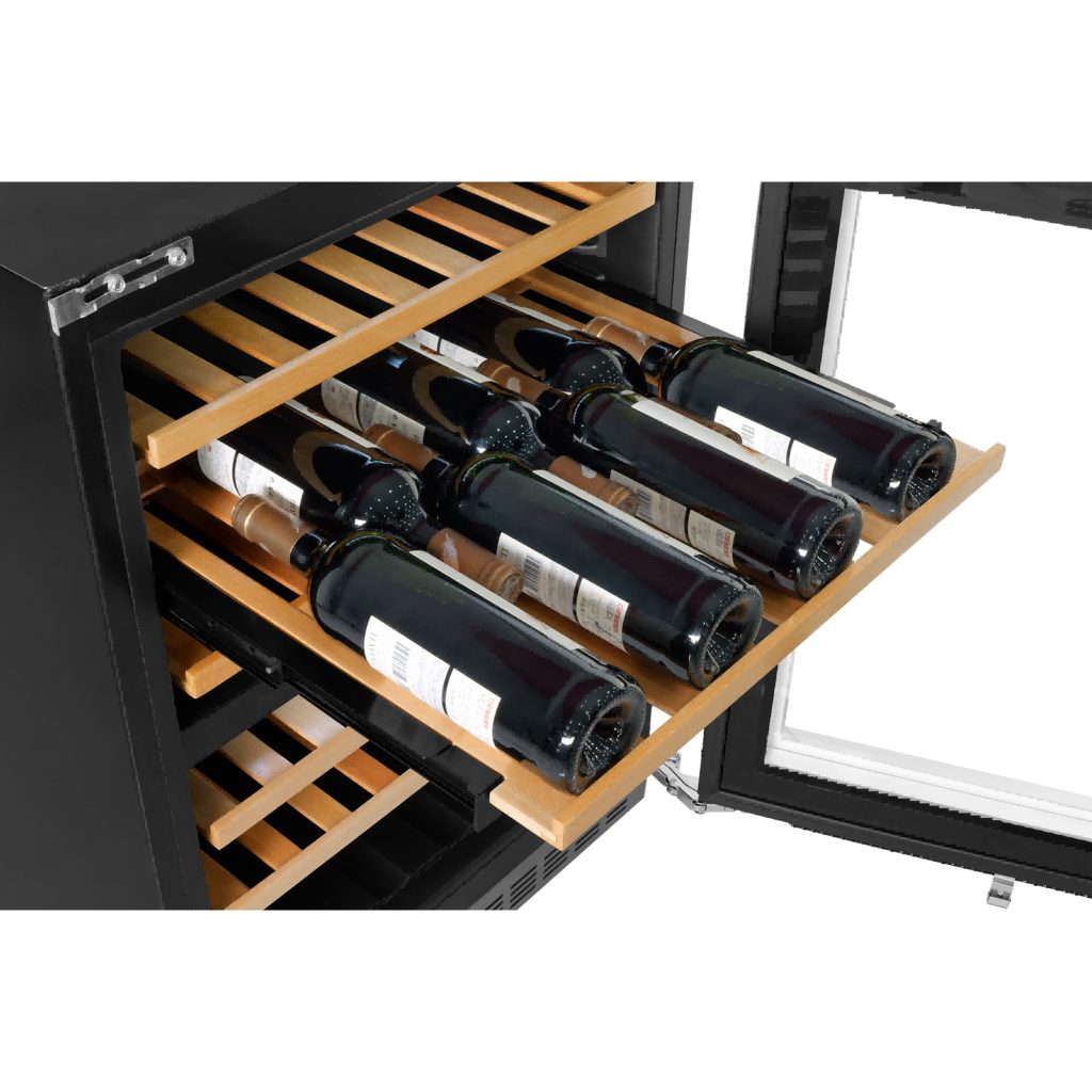 KUCHT 24 in. Dual Zone 52-Wine Bottles Wine Cooler Panel-Ready