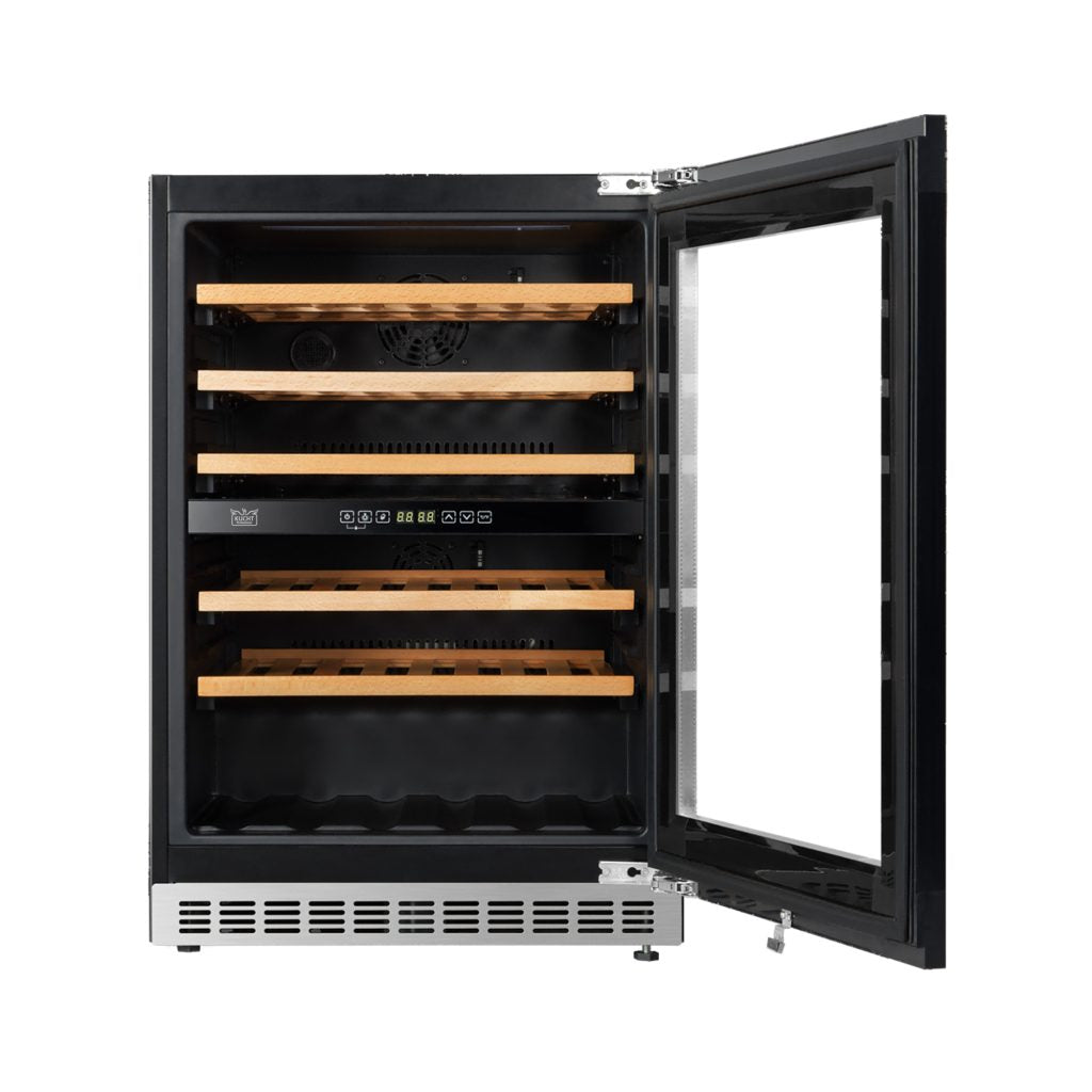 KUCHT 24 in. Dual Zone 52-Wine Bottles Wine Cooler Panel-Ready