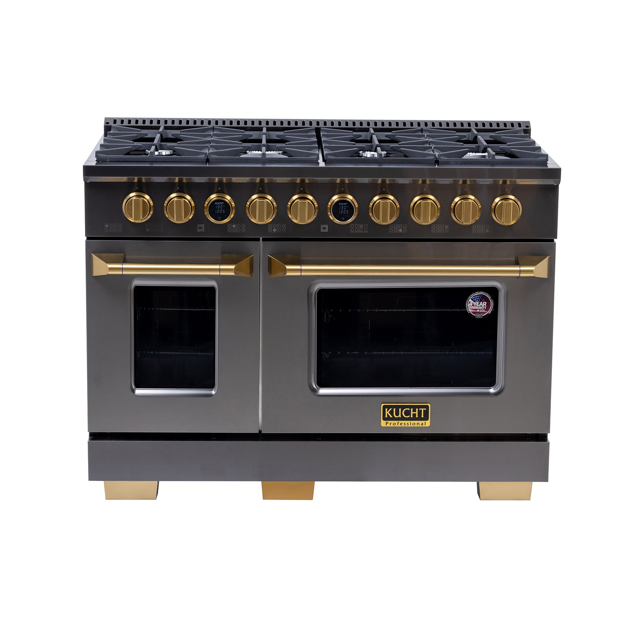 Kucht 48" 6.7 cu. ft. 8 Burner Dual Fuel Range with Digital Thermostat