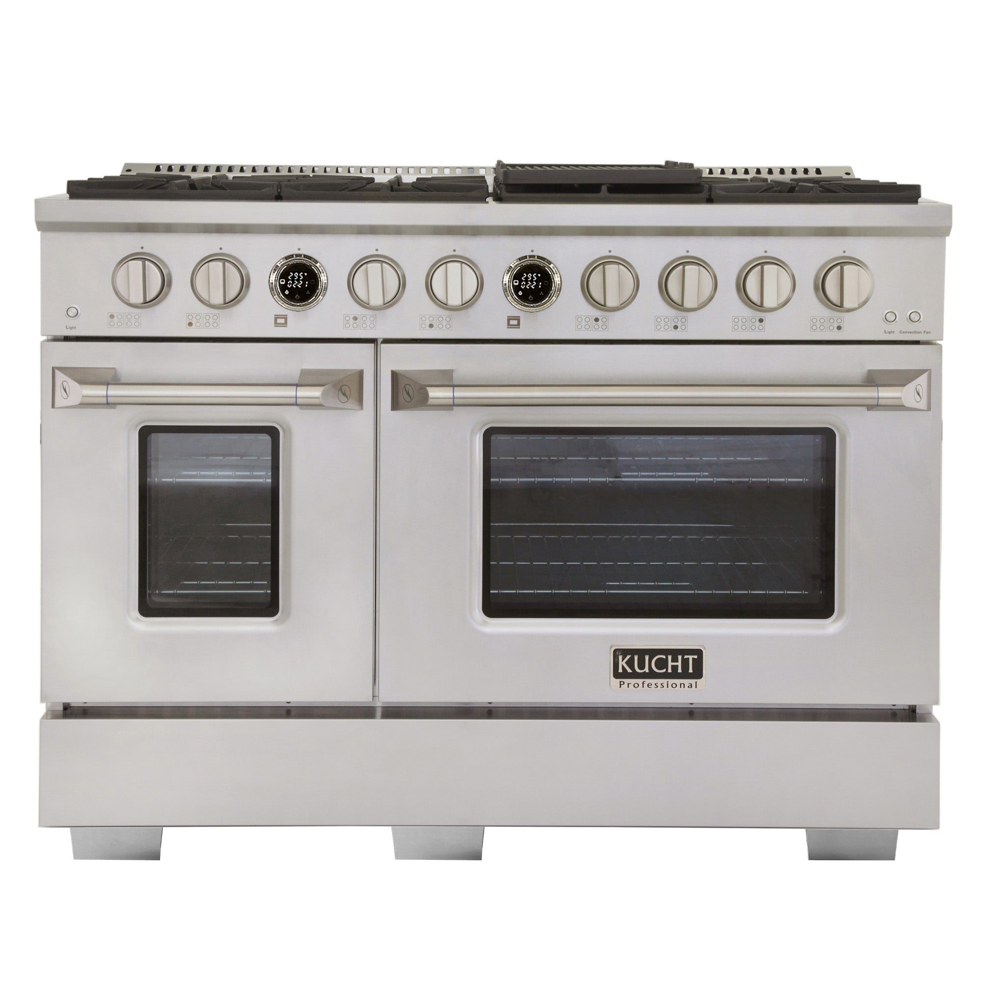 Kucht 48" 6.7 cu. ft. 8 Burner Dual Fuel Range with Digital Thermostat