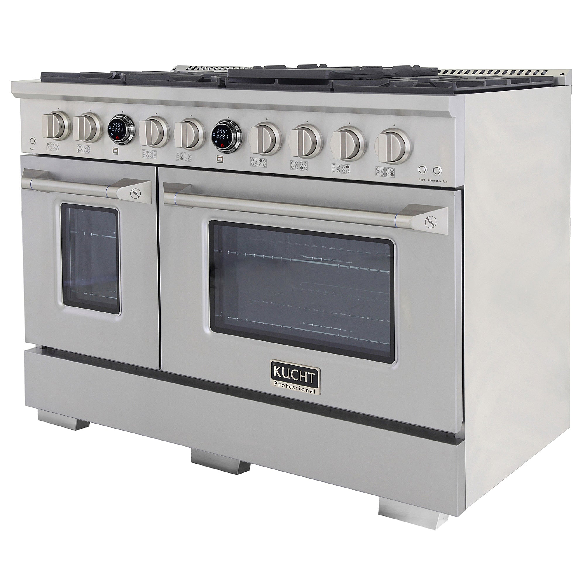 Kucht 48" 6.7 cu. ft. 8 Burner Dual Fuel Range with Digital Thermostat