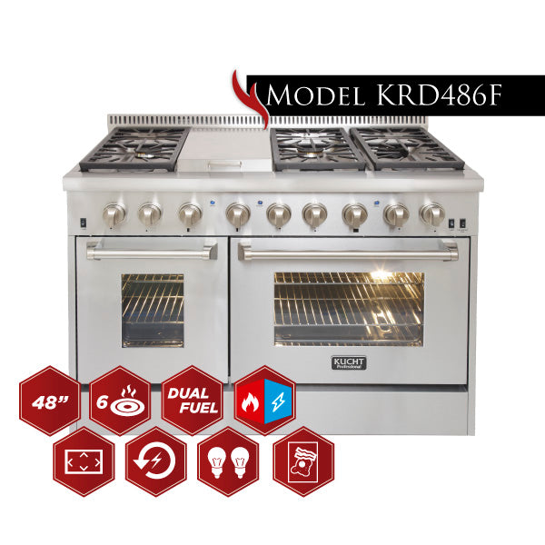 Kucht 48″ Freestanding Dual-Fuel Range