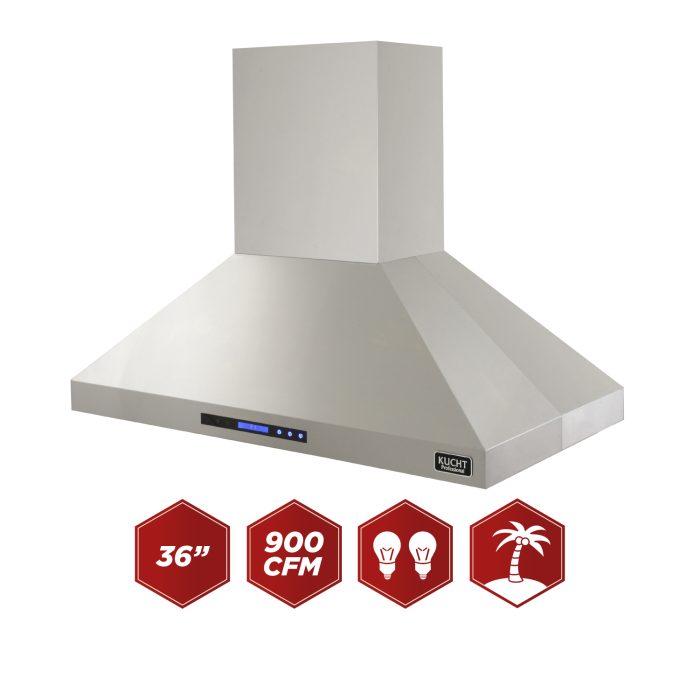 Kucht 36 Inch Stainless Steel Island Range Hood