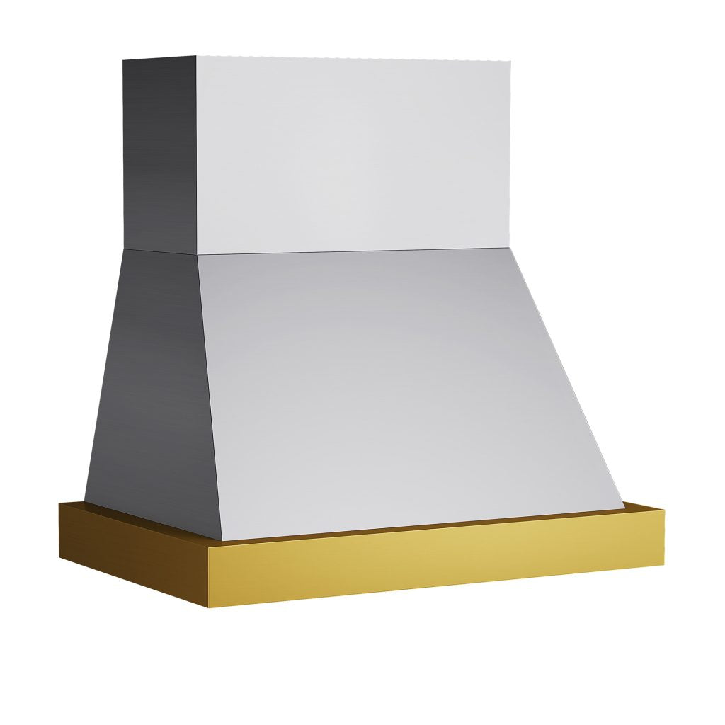 Kucht Pro-Style Wall Mount Range Hood - Gold Accent