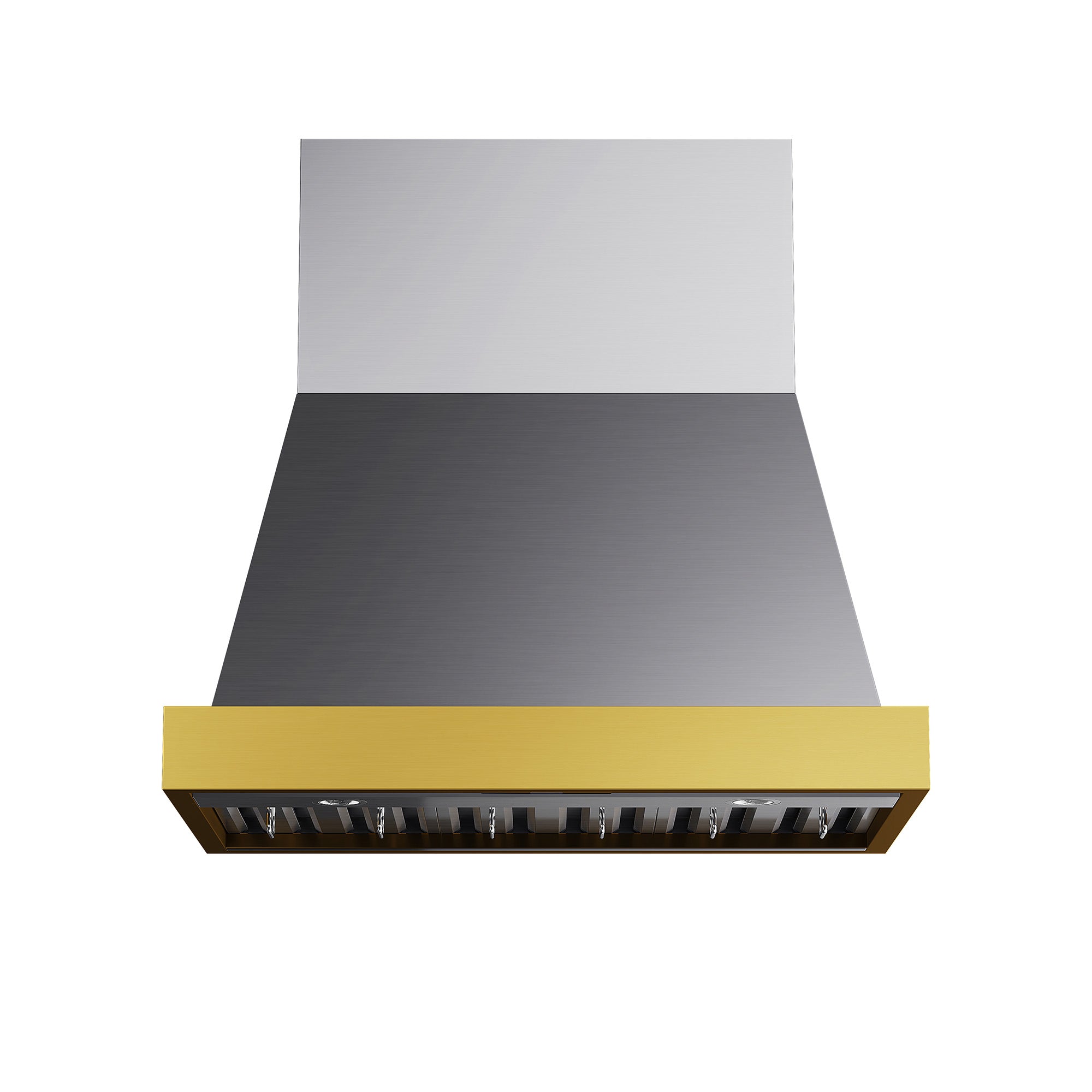 Kucht Pro-Style Wall Mount Range Hood - Gold Accent