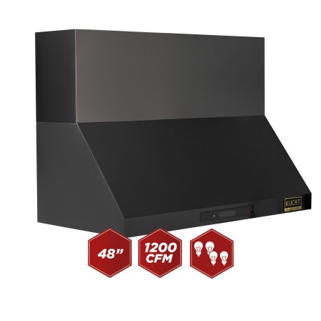 Kucht Professional Gemstone Wall Mount Range Hood in Titanium Stainless Steel